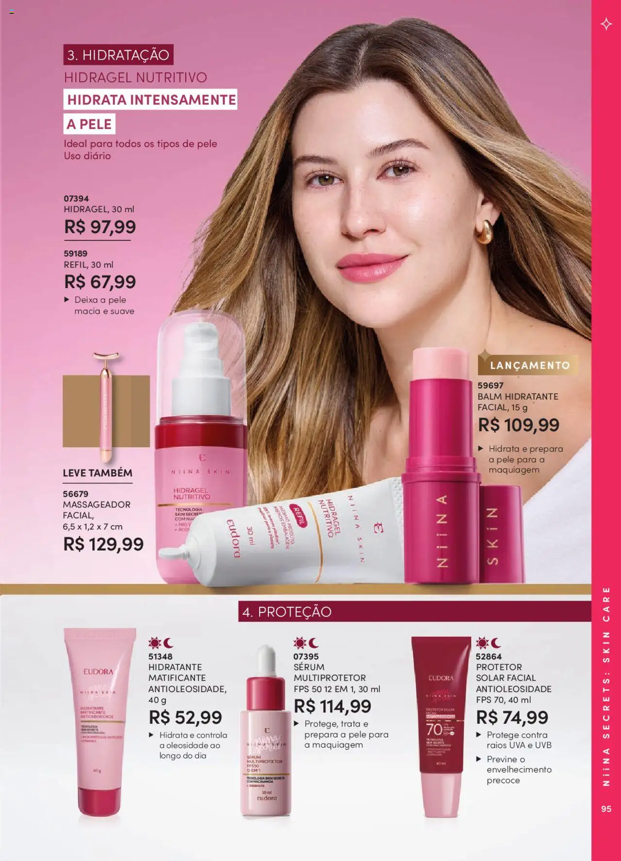 Eudora Folheto - válido de 07.10.2025 | Página: 95 | Produtos: Maquiagem, Sérum, Massageador