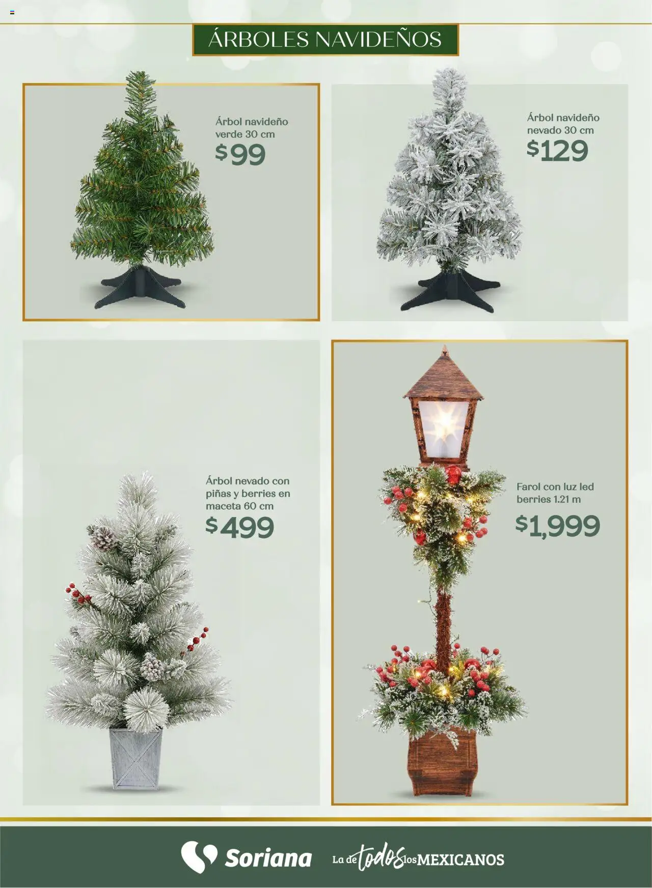 Nuevas ofertas de Soriana válidas en toda la República Mexicana desde el 25.09.2025. ¡Encuentra las mejores ofertas en Soriana - Decoración Navideña Híper Nacional! | Página: 48 | Productos: Farol, Maceta