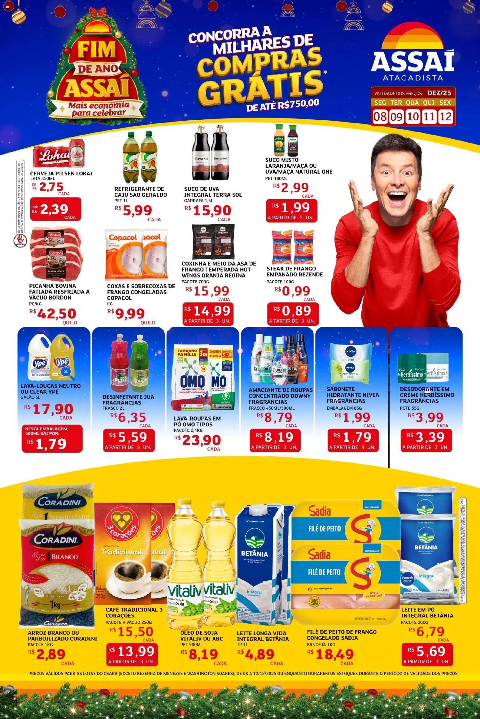 Assaí Atacadista Folheto - válido de 31.03.2026 | Página: 1 | Produtos: Roupas, Bandeja, Frango, Leite em pó