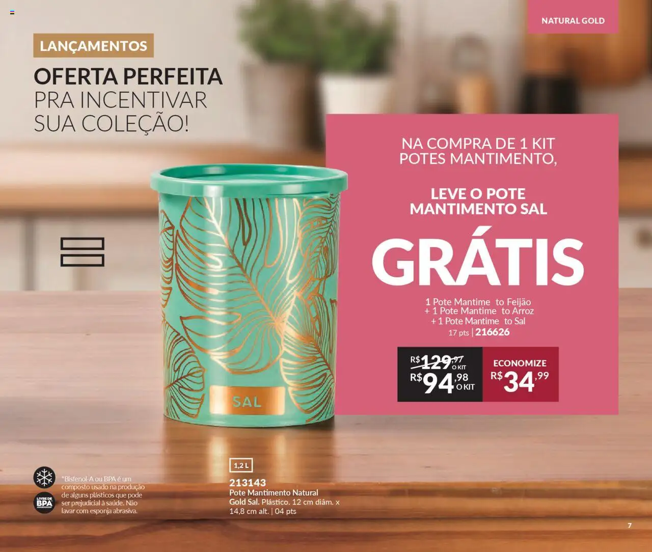 Avon Folheto - válido de 13.06.2025 | Página: 7 | Produtos: Feijão, Esponja, Potes, Sal