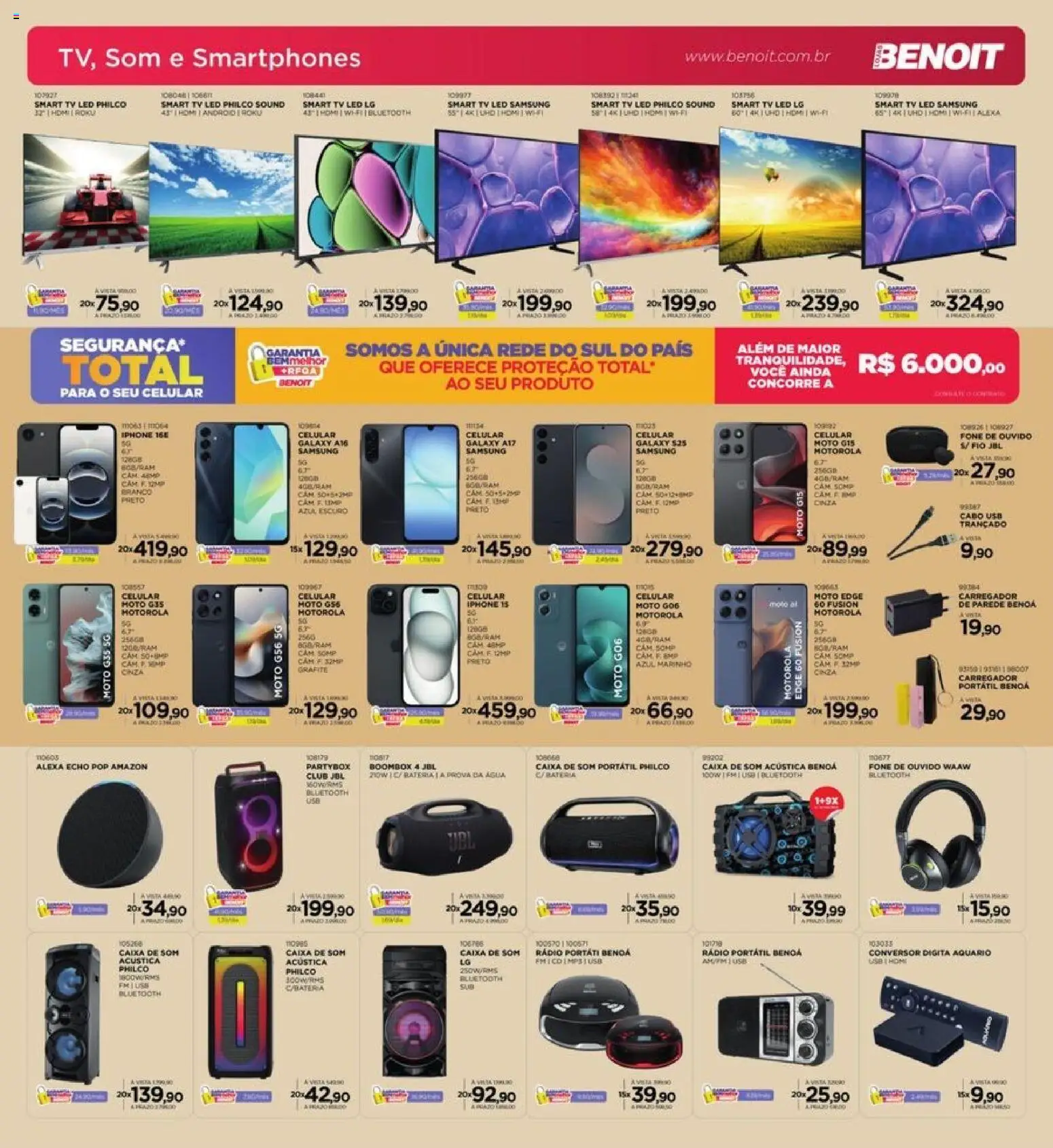 Benoit Folheto - válido de 01.03.2026 | Página: 6 | Produtos: Iphone, Conversor, Rádio, Cabo