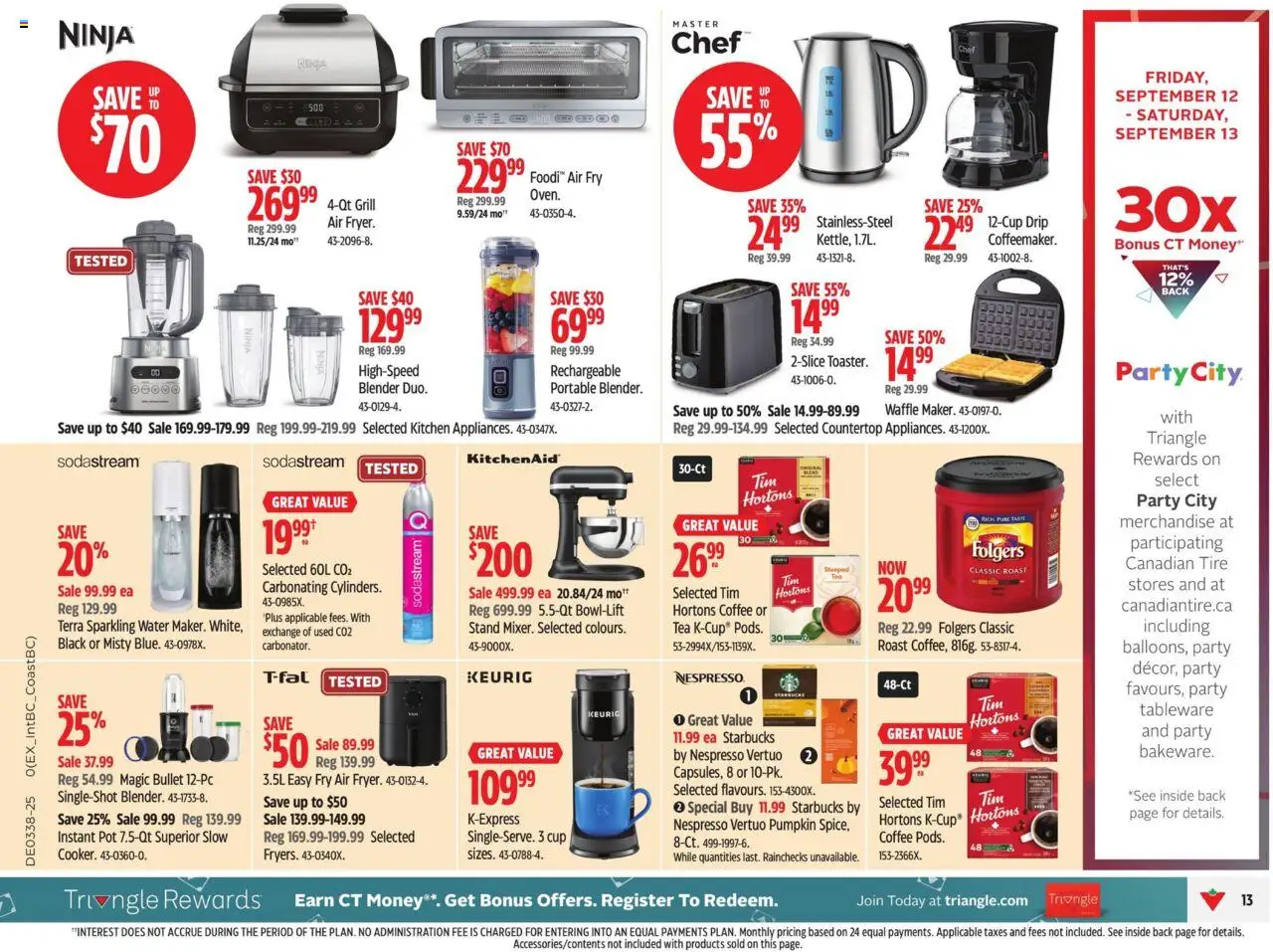 Canadian Tire flyer valid from 12.09.2025 | Page: 20 | Products: Tea, Grill, Coffee, Pumpkin