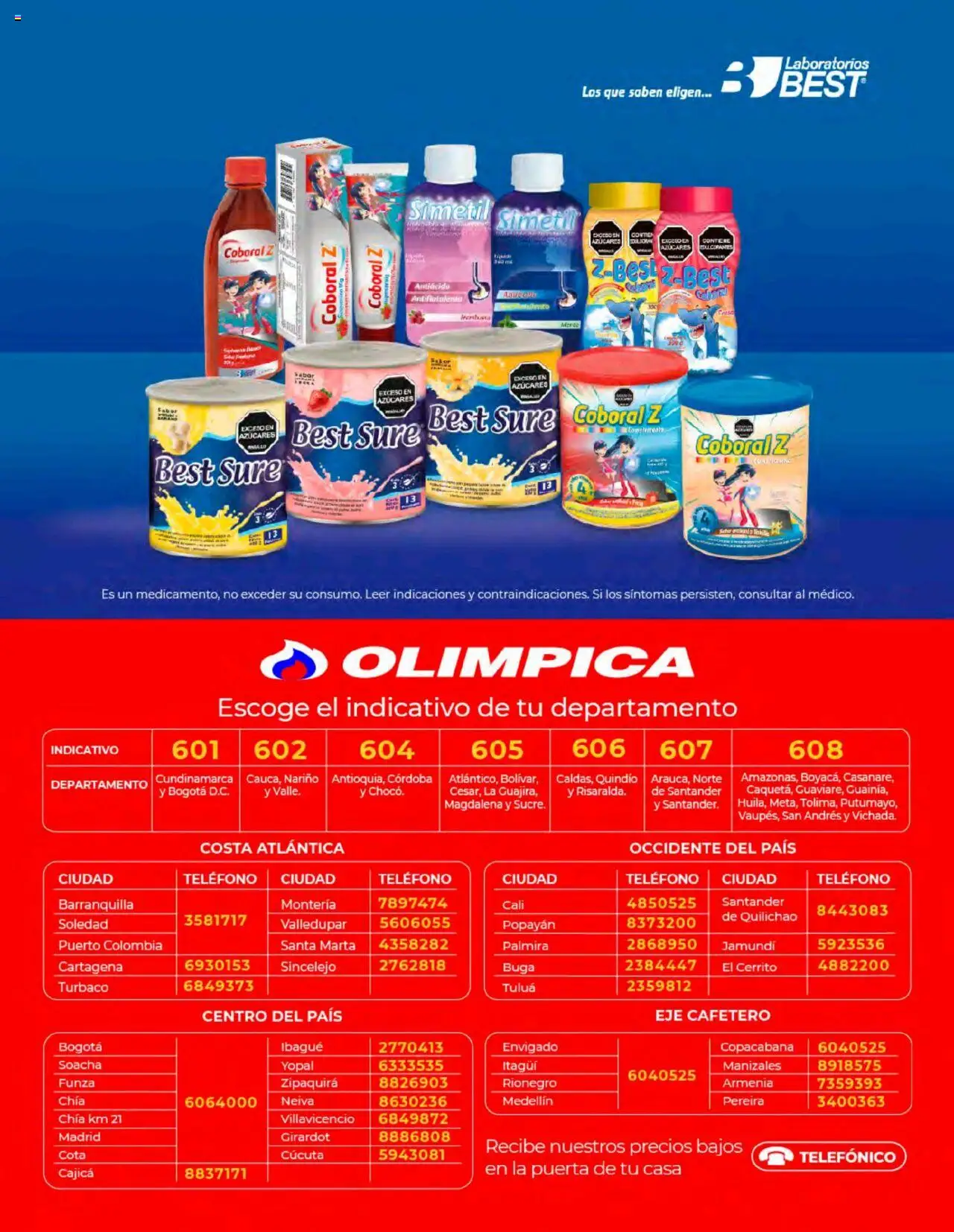 Olímpica revista - valida desde el 01.08.2025 | Página: 13 | Productos: Teléfono, Antiácido