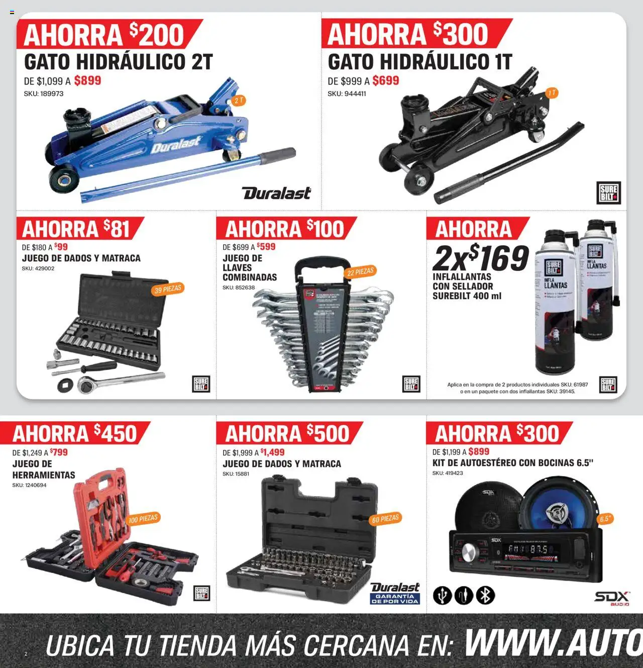 Nuevas ofertas de AutoZone válidas en toda la República Mexicana desde el 28.09.2025. ¡Encuentra las mejores ofertas en AutoZone catálogo! | Página: 2 | Productos: Audio, Juego