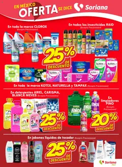Nuevas ofertas de Soriana válidas en toda la República Mexicana desde el 18.09.2025. ¡Encuentra las mejores ofertas en Soriana - Folleto! | Página: 5 | Productos: Detergente, Jabón líquido, Cloro, Jabón