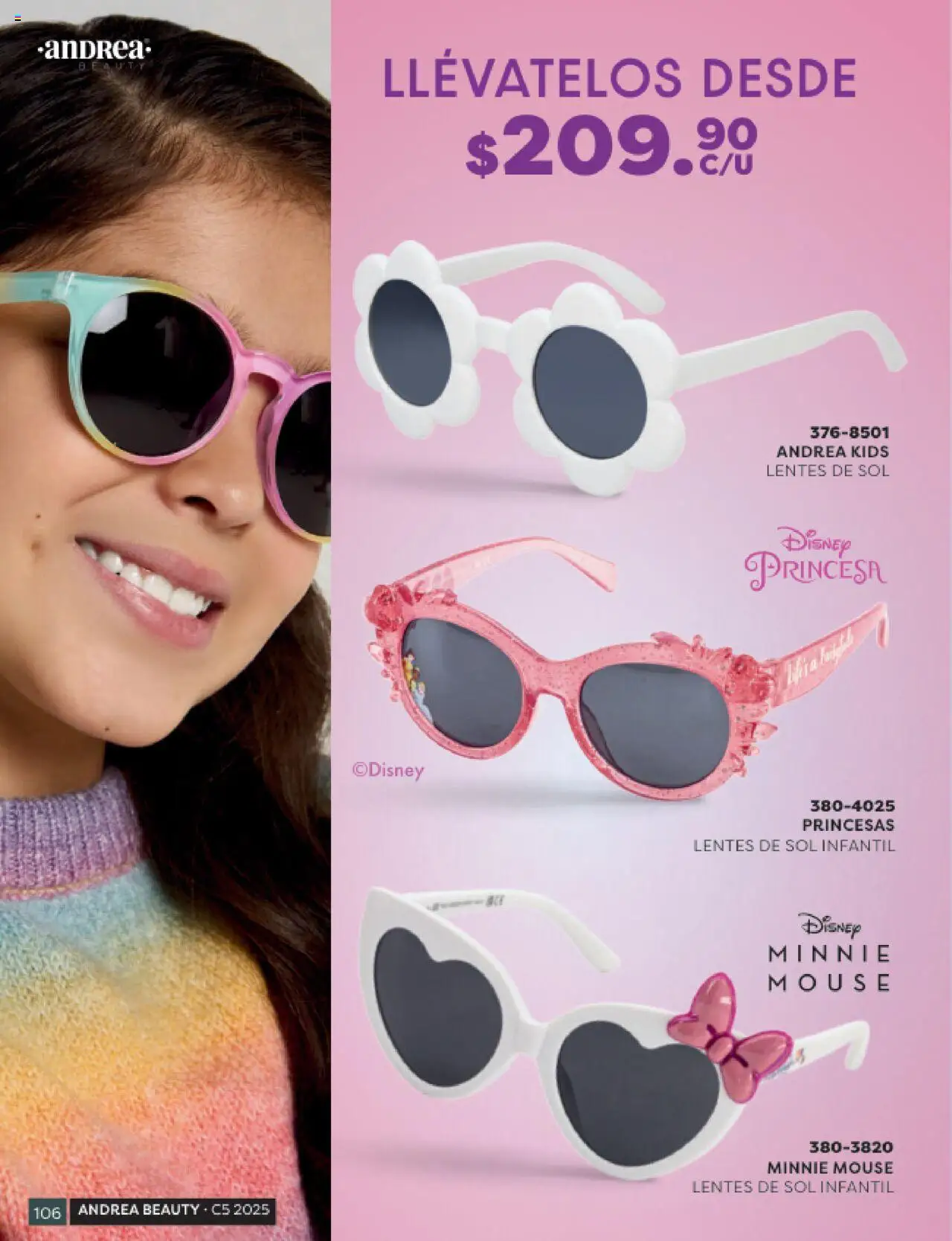Nuevas ofertas de Andrea válidas en toda la República Mexicana desde el 24.08.2025. ¡Encuentra las mejores ofertas en Andrea - Catálogo Beauty Campaña 5! | Página: 106 | Productos: Lentes, Mouse, Lentes de sol