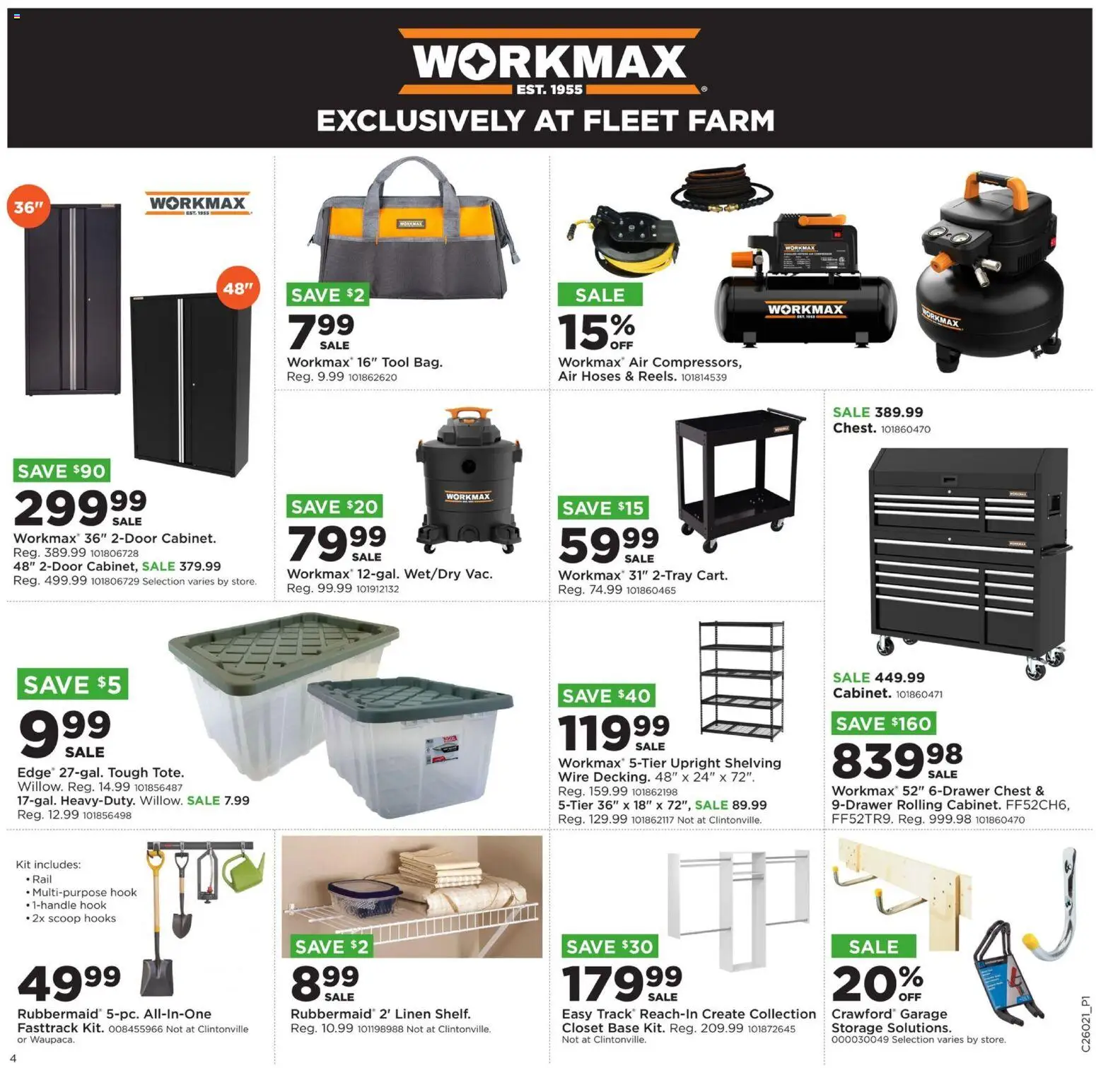 Mills Fleet Farm Weekly Ad - valid from 05.01.2026 | Page: 5 | Products: Hook, Wire, Closet