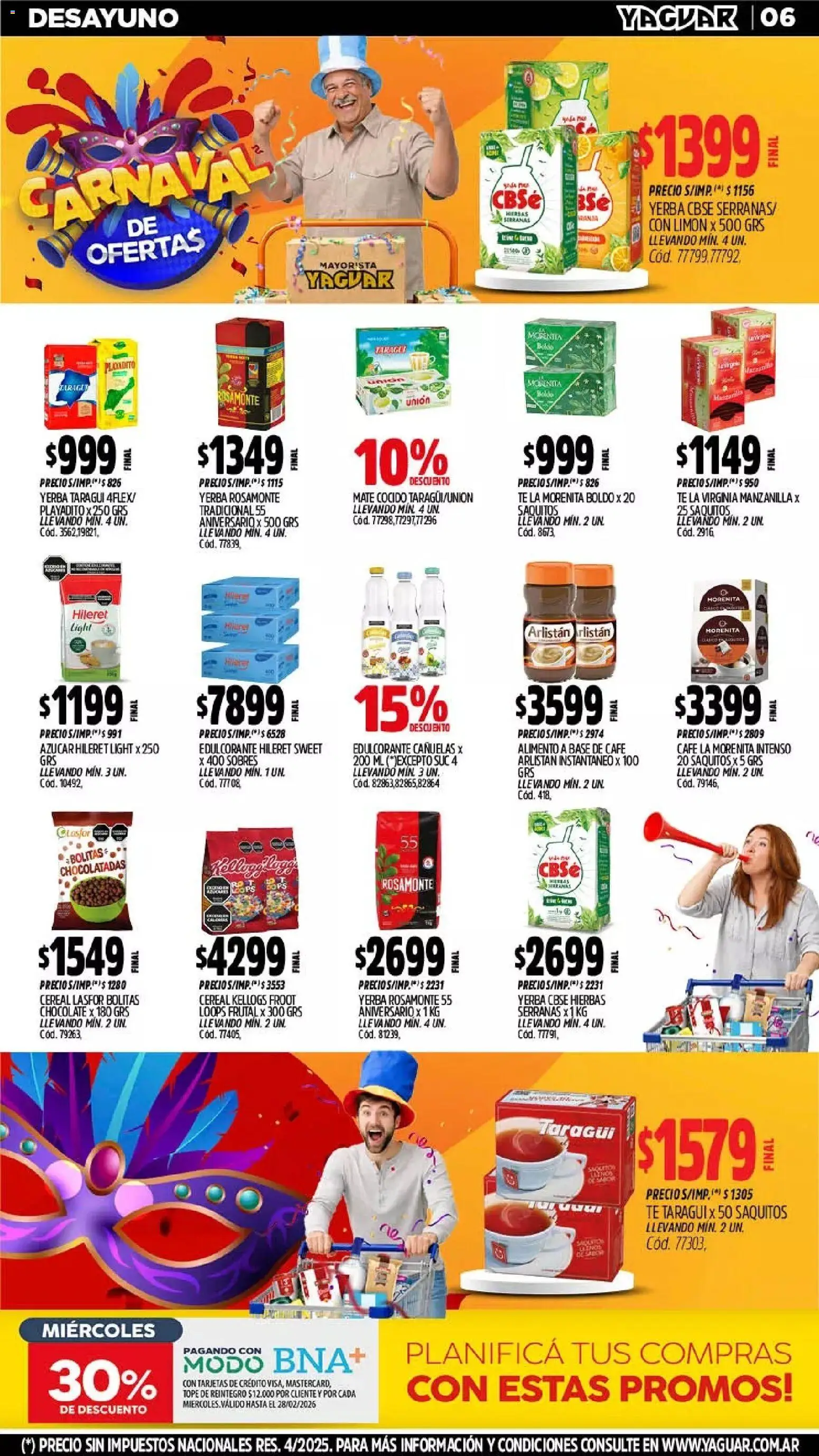 Yaguar - Oferta Semanal Neuquen │ válido desde el 02.02.2026 | Página: 5 | Productos: Limón, Chocolate, Té, Mate cocido