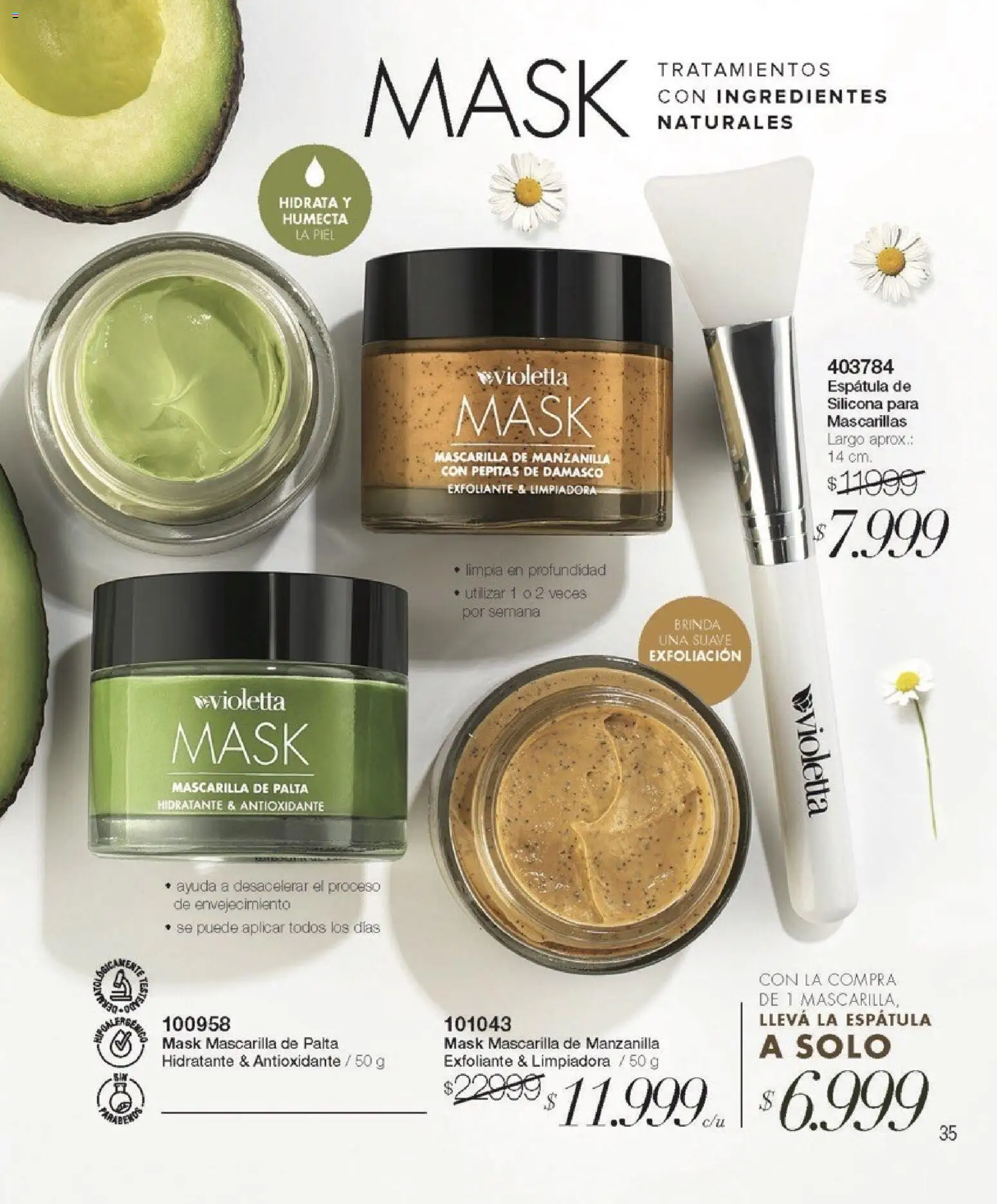 Violetta catálogo │ válido desde el 01.02.2026 | Página: 35 | Productos: Mascarilla, Espatula, Palta