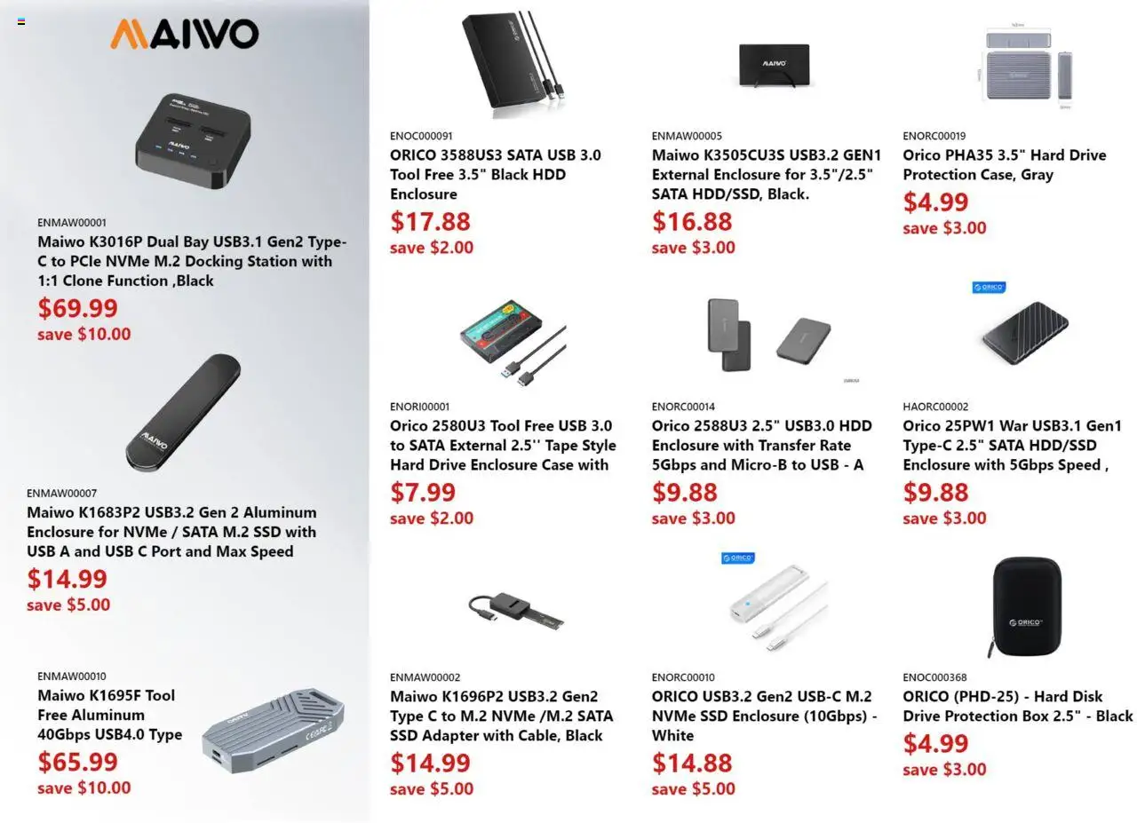 Canada Computers flyer valid from 01.08.2025 | Page: 17 | Products: Disk, Case, Adapter, Box