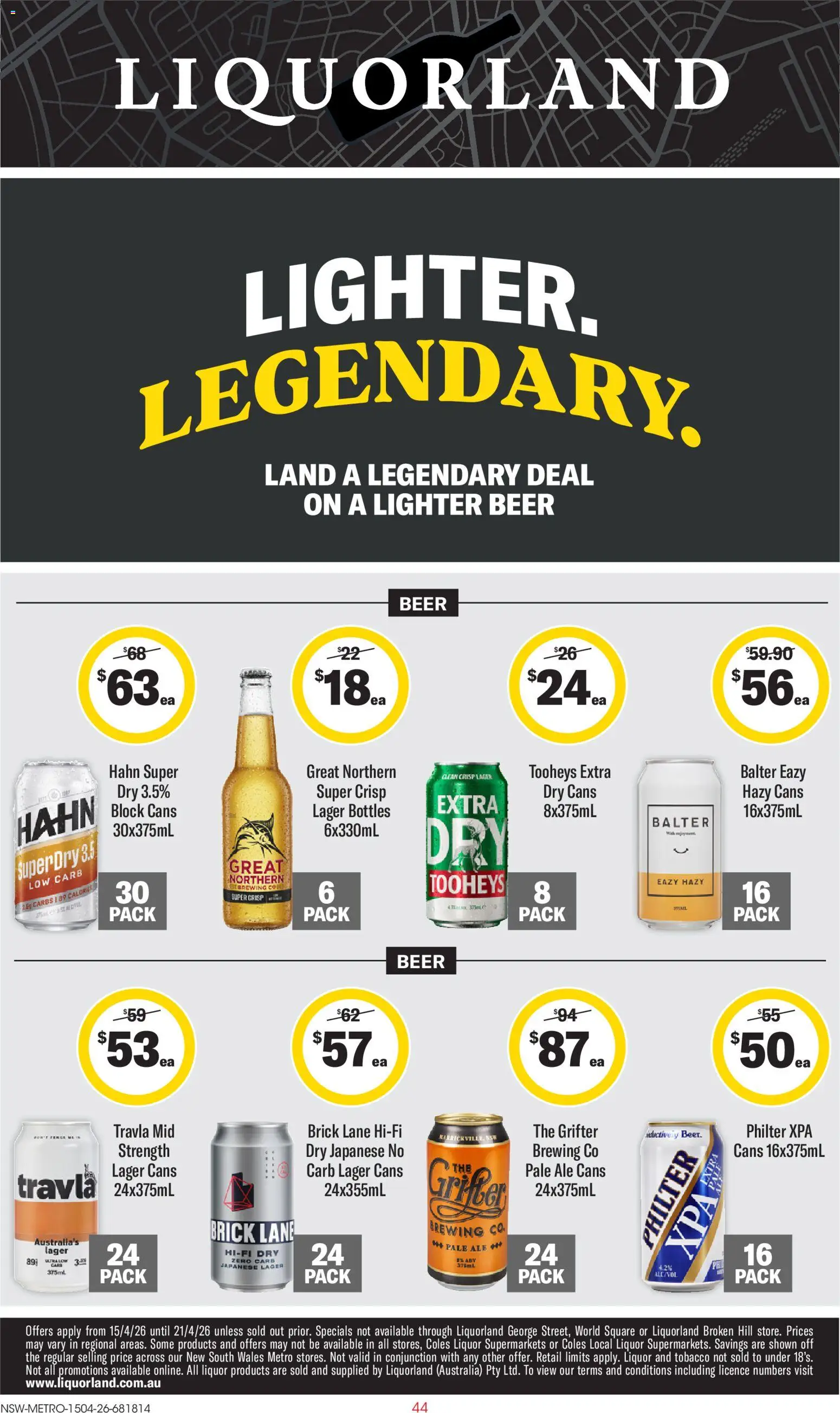 Coles catalogue - valid from 15.04.2026 | Page: 44 | Products: Beer