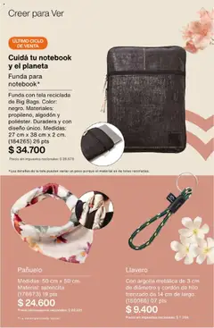 Catálogo Natura Ciclo 13 │ válido desde el 11.09.2025 | Página: 294 | Productos: Algodón, Pañuelo, Llavero, Notebook