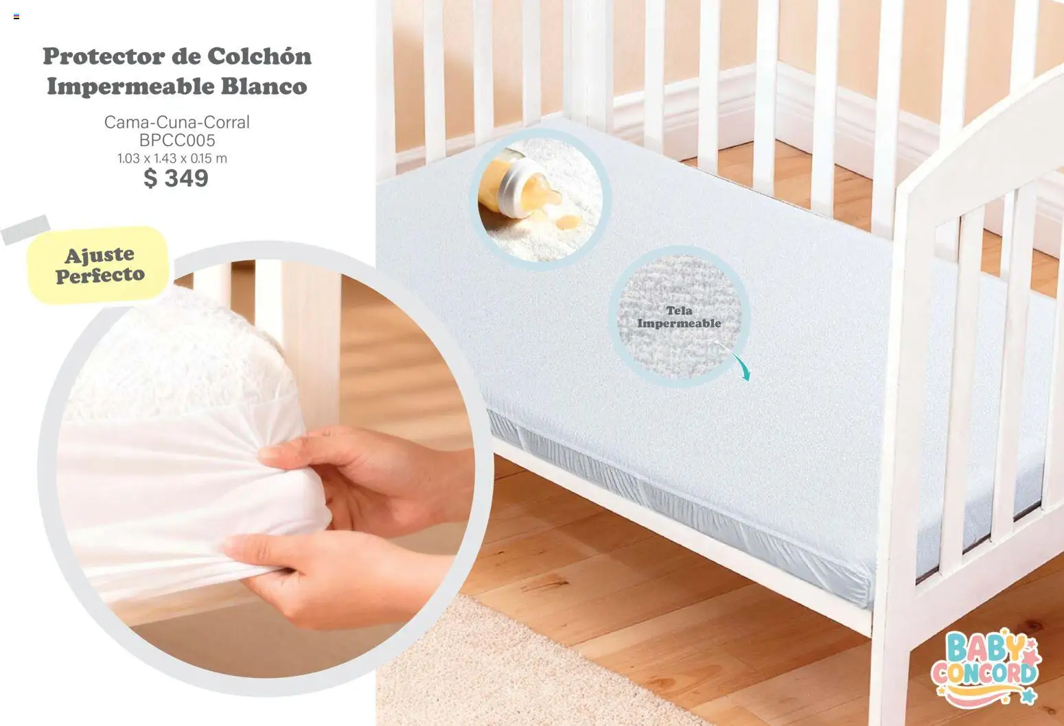 Nuevas ofertas de Colchas Concord válidas en toda la República Mexicana desde el 01.02.2026. ¡Encuentra las mejores ofertas en Colchas Concord catálogo Baby! | Página: 19 | Productos: Colchón