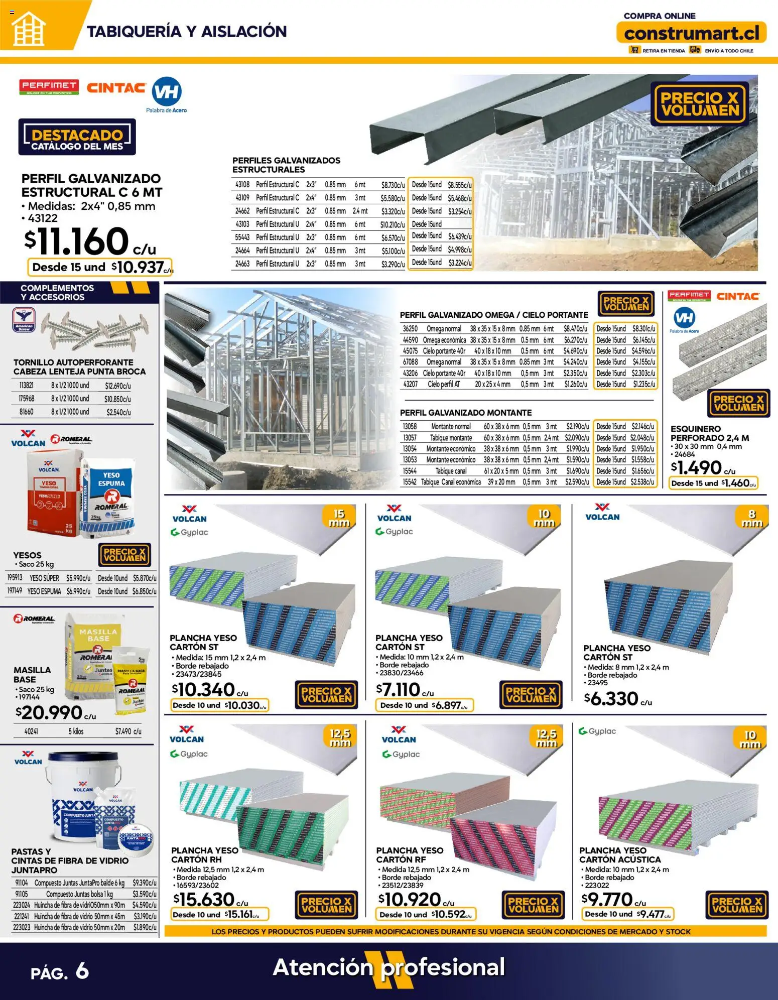Construmart Ofertas │ válido desde el 01.04.2026 | Página: 6 | Productos: Bolsa, Tornillo, Perfil, Base