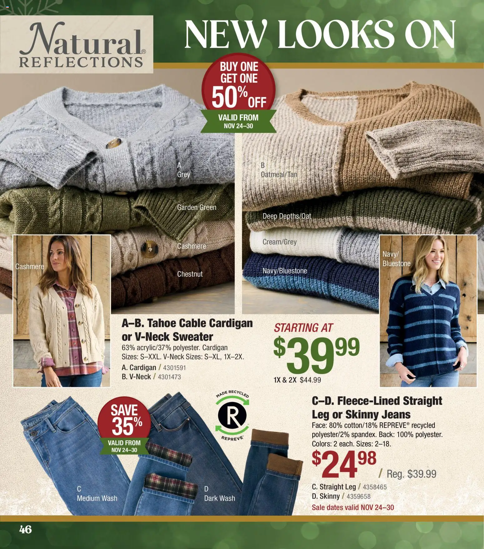 Cabela's Christmas Gift Guide 25 - valid from 01.11.2025 | Page: 46 | Products: Sweater, Cardigan, Jeans, Cable