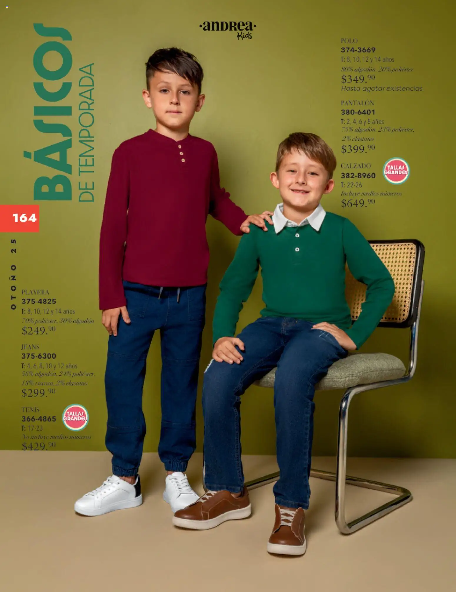 Nuevas ofertas de Andrea válidas en toda la República Mexicana desde el 26.11.2025. ¡Encuentra las mejores ofertas en Andrea catálogo Infantil Kids! | Página: 113 | Productos: Tenis, Algodón, Playera