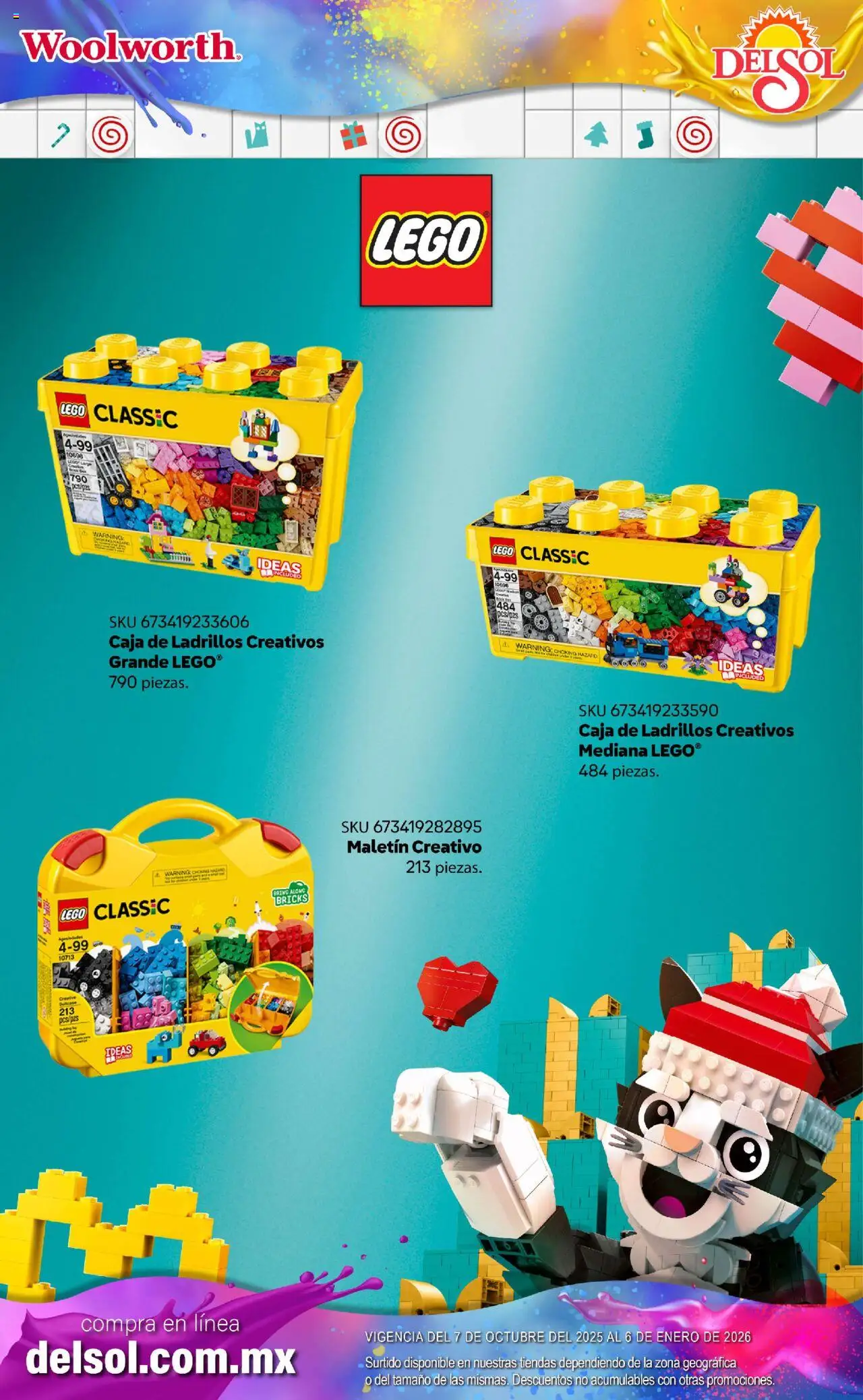 Nuevas ofertas de Del Sol y Woolworth válidas en toda la República Mexicana desde el 07.10.2025. ¡Encuentra las mejores ofertas en Del Sol y Woolworth - Catálogo Castillo Del Juguete! | Página: 129 | Productos: Caja