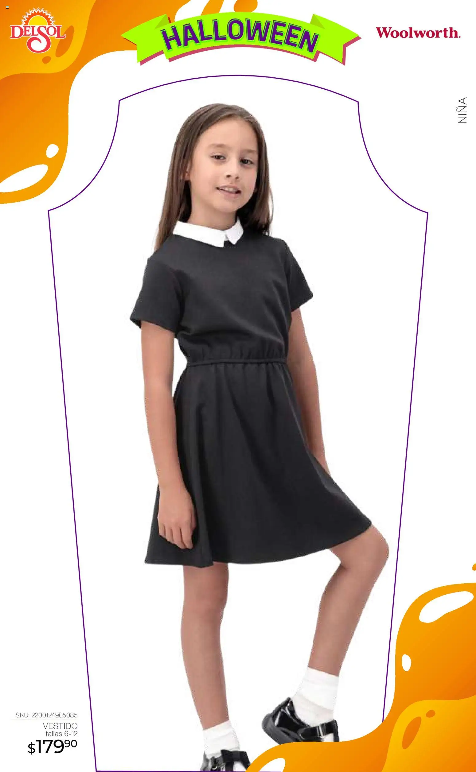 Nuevas ofertas de Del Sol y Woolworth válidas en toda la República Mexicana desde el 23.10.2025. ¡Encuentra las mejores ofertas en Del Sol y Woolworth - Catálogo Halloween! | Página: 18 | Productos: Vestido
