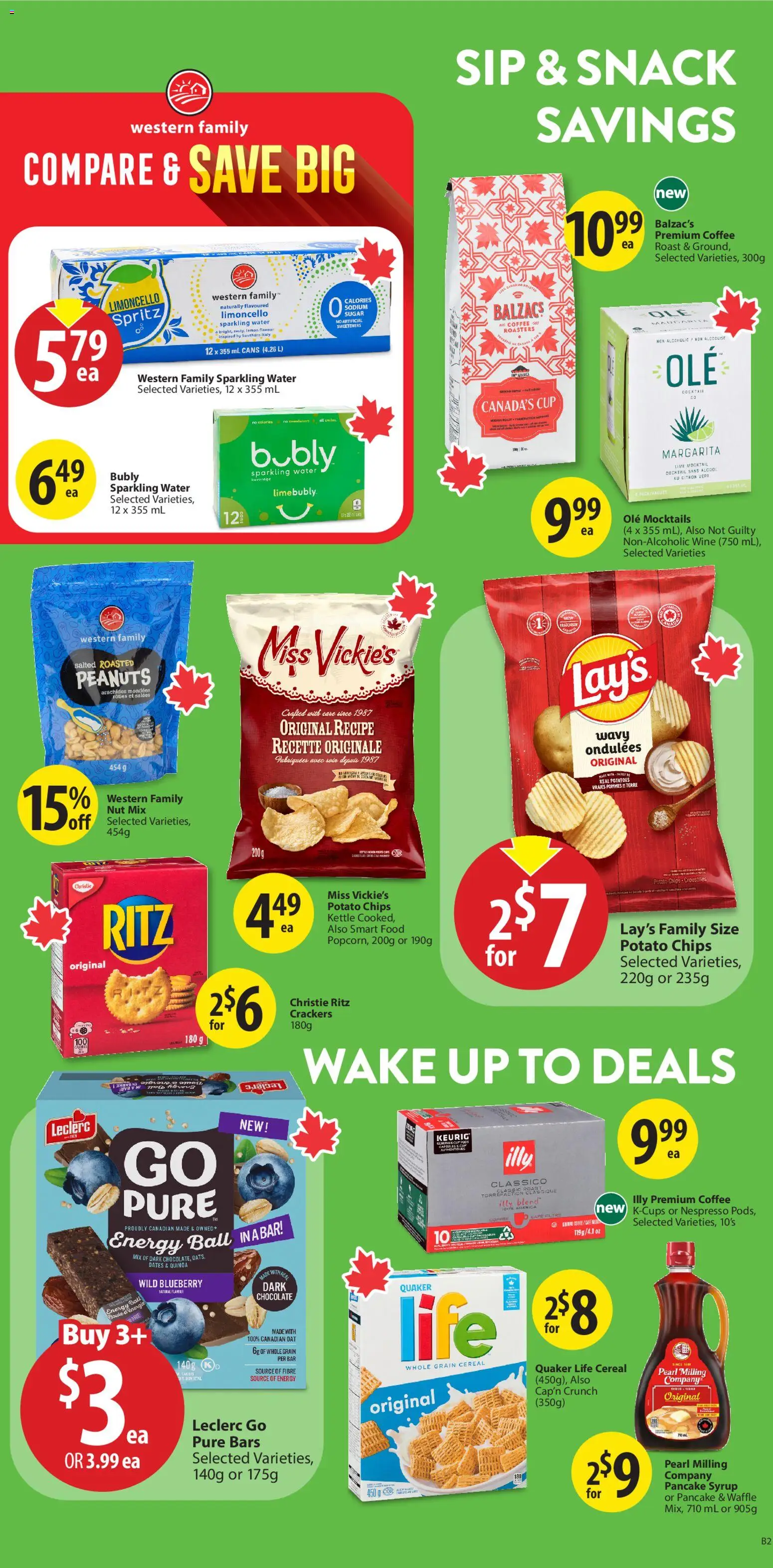 Save on foods flyer valid from 02.04.2026 | Page: 15 | Products: Chips, Kettle, Coffee, Wine