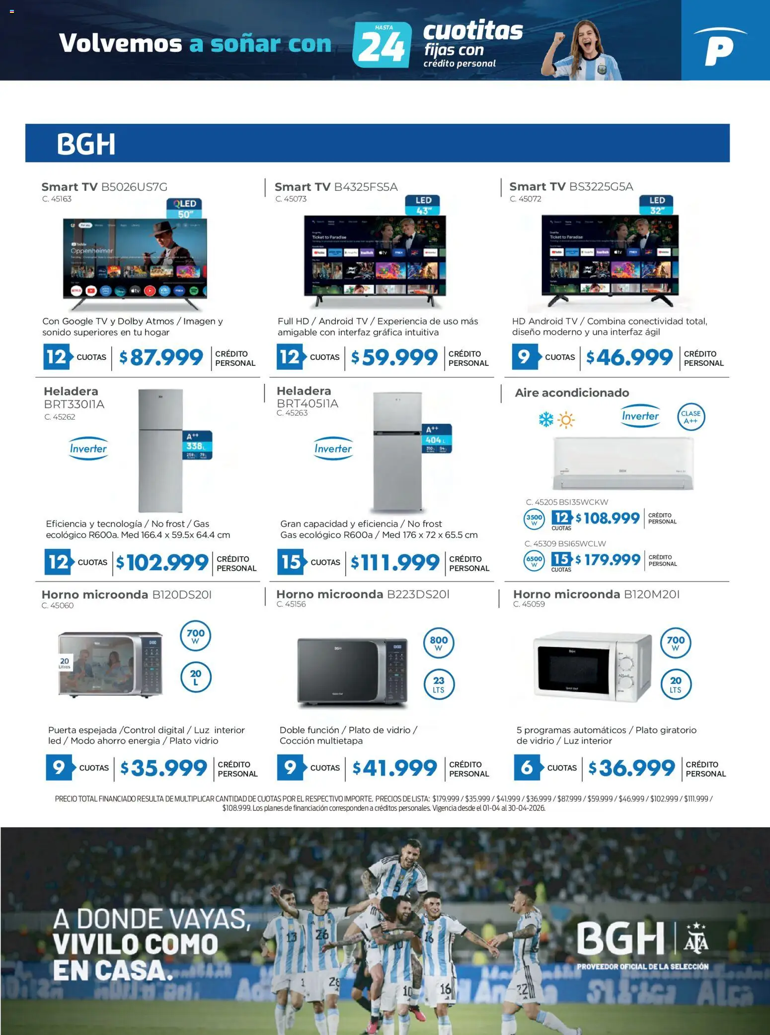 Pardo catálogo │ válido desde el 08.04.2026 | Página: 7 | Productos: Horno, Aire acondicionado, Heladera