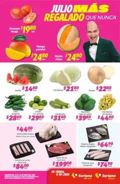 Nuevas ofertas de Soriana válidas en toda la República Mexicana desde el 25.07.2025. ¡Encuentra las mejores ofertas en Soriana - Fin de Semana Mercado: Ags, Nay, Jal, Qro, Col, Mich, Gto, Hgo, Tlax, Mor, Pue, Gro, Oax, Edo. de Mex, CDMX, Zac y SLP! | Página: 1