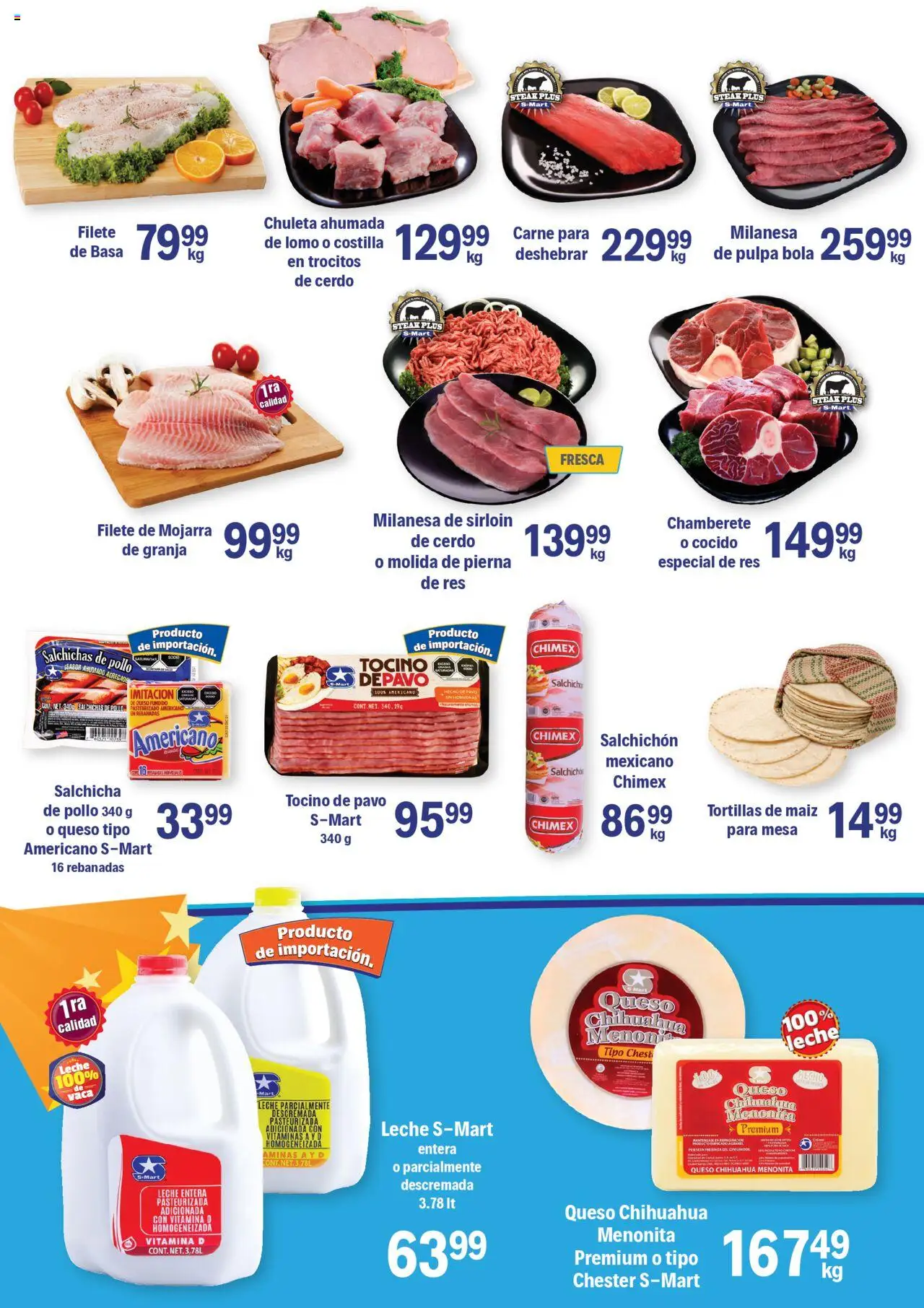 Nuevas ofertas de S-Mart válidas en toda la República Mexicana desde el 21.10.2025. ¡Encuentra las mejores ofertas en S-Mart folleto Chihuahua! | Página: 4 | Productos: Milanesa, Cerdo, Res, Vitaminas