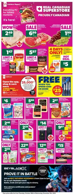 Preview of Real Canadian Superstore flyer - MB from shop Real Canadian Superstore valid from 30.10.2025 | Page: 3 | Products: Chips, PC, Coffee, Chicken
