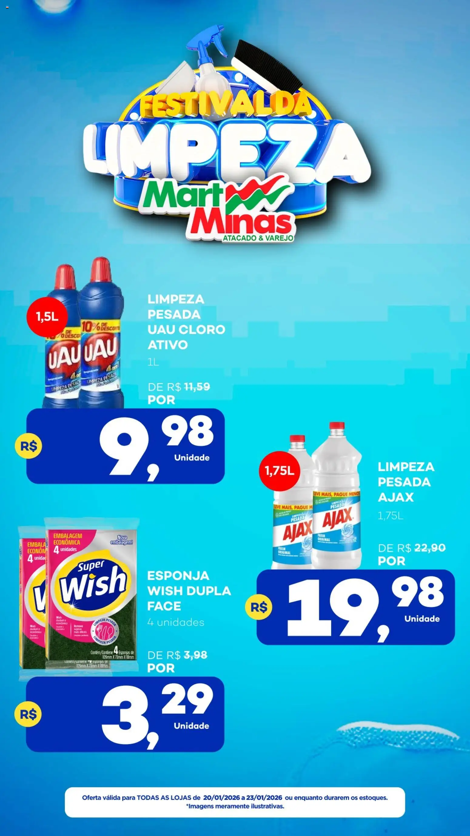 Mart Minas Folheto - válido de 20.01.2026 | Página: 2 | Produtos: Esponja, Cloro