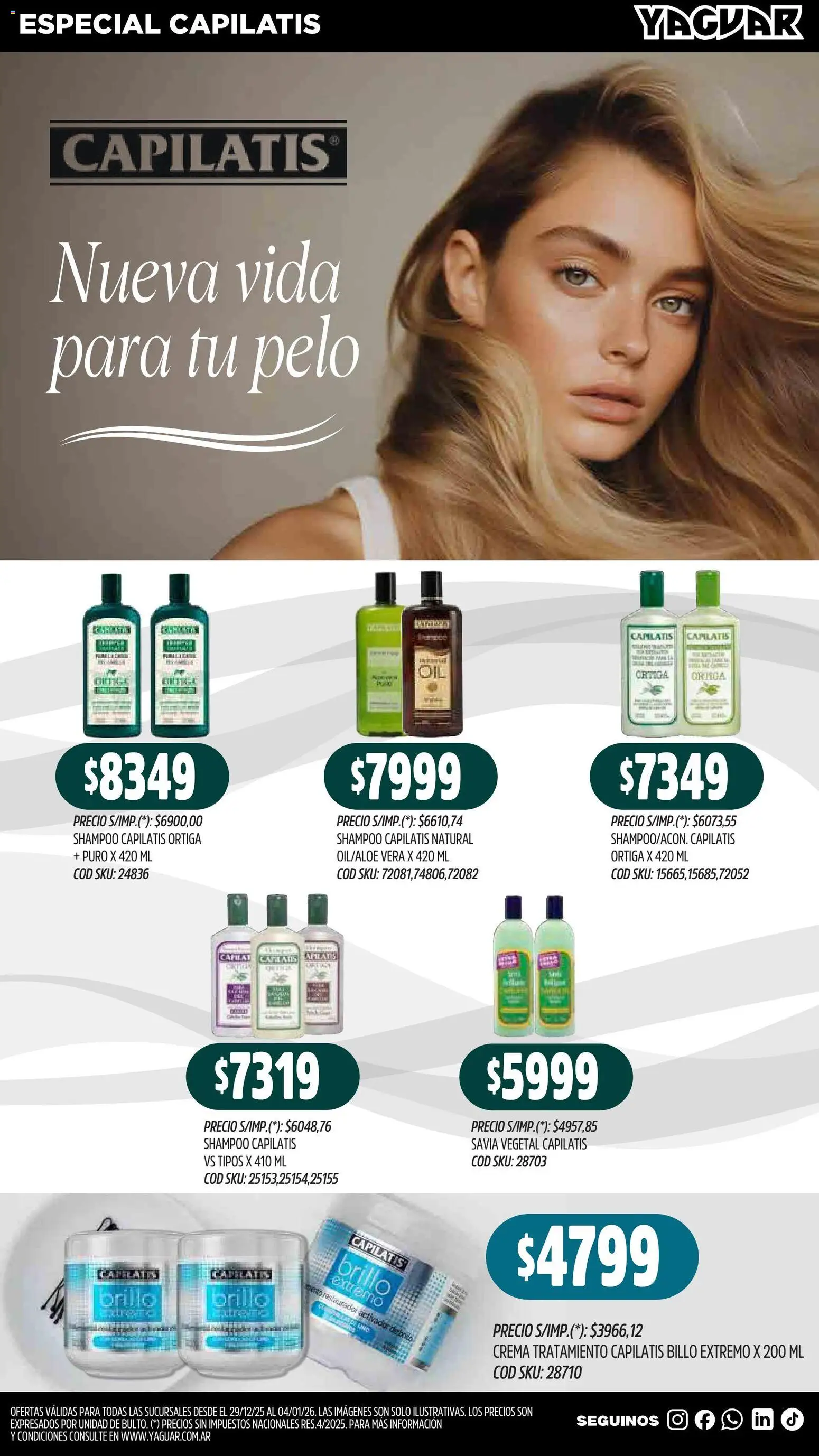 Yaguar catálogo │ válido desde el 29.12.2025 | Página: 4 | Productos: Shampoo, Brillo, Crema