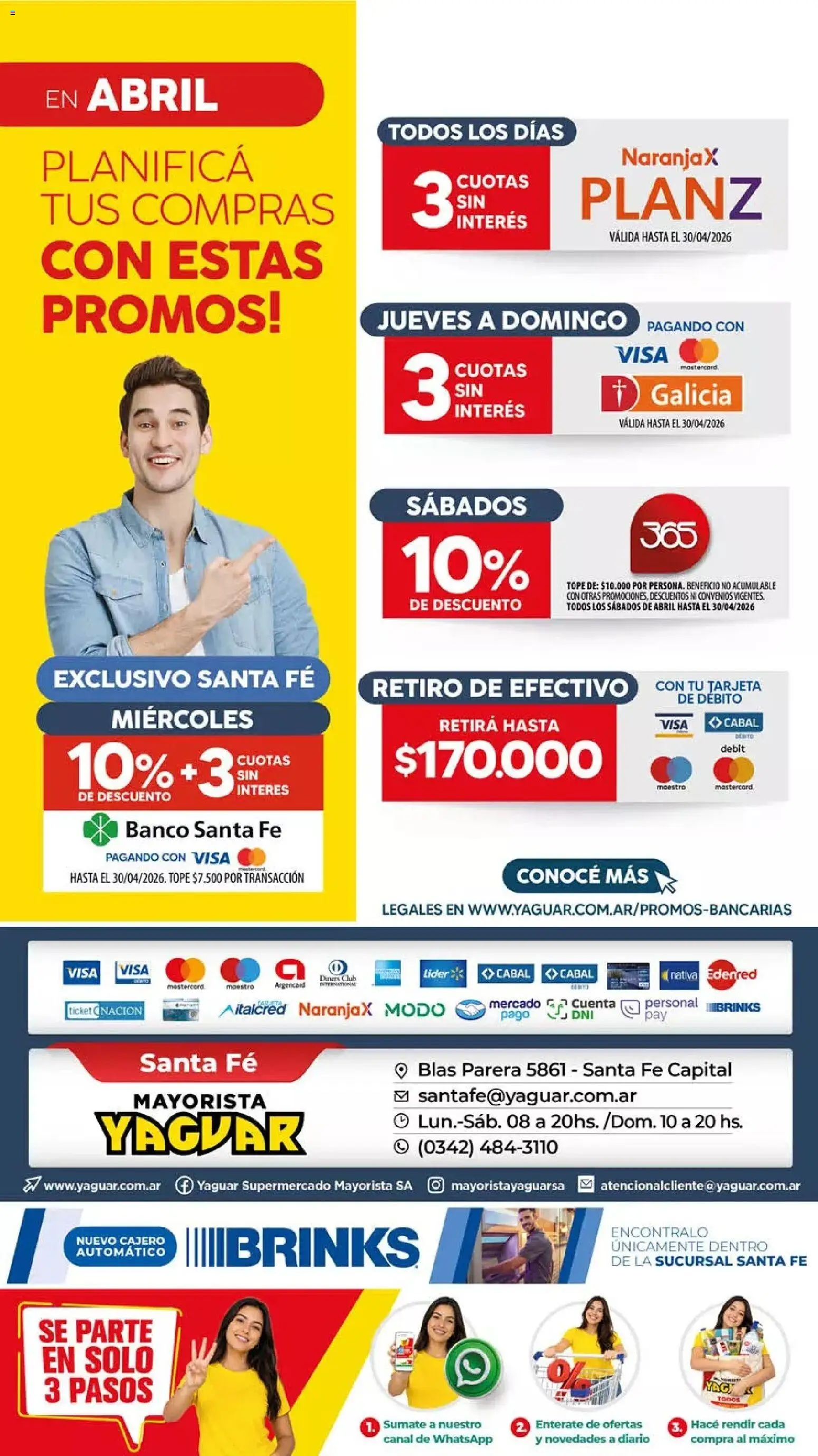 Yaguar - Oferta Semanal Santa Fé │ válido desde el 13.04.2026 | Página: 19 | Productos: Banco