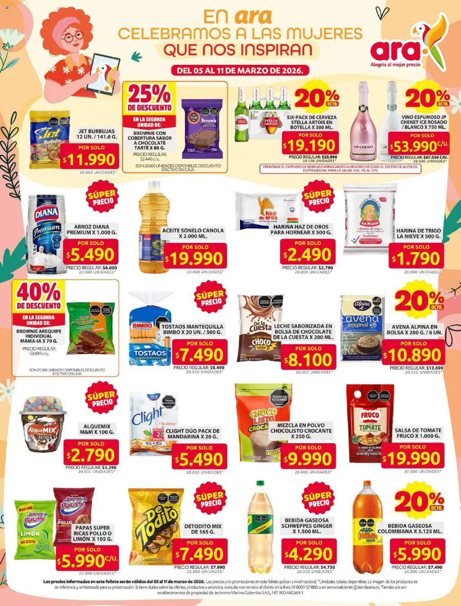 Ara revista - valida desde el 24.02.2026 | Página: 2 | Productos: Arroz, Botella, Mantequilla, Tomate