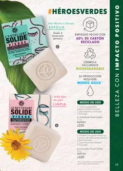 Vista previa de Yves Rocher campaña 3 2026, nuevo folleto de la tienda, válido en México a partir del 10.02.2026 | Página: 61 | Productos: Exfoliante facial, Limpiador, Limpiador facial, Sobre