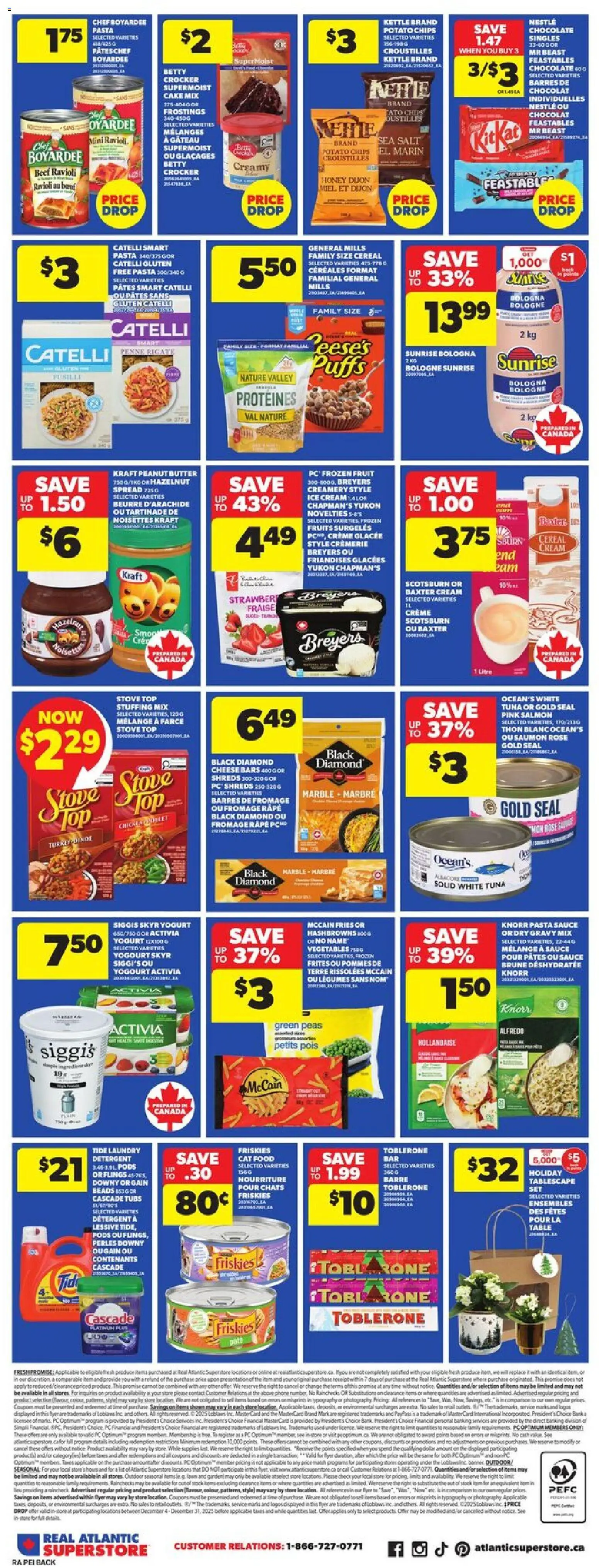 Atlantic Superstore flyer valid from 04.12.2025 | Page: 4 | Products: Phone, Turkey, Table, Yogurt