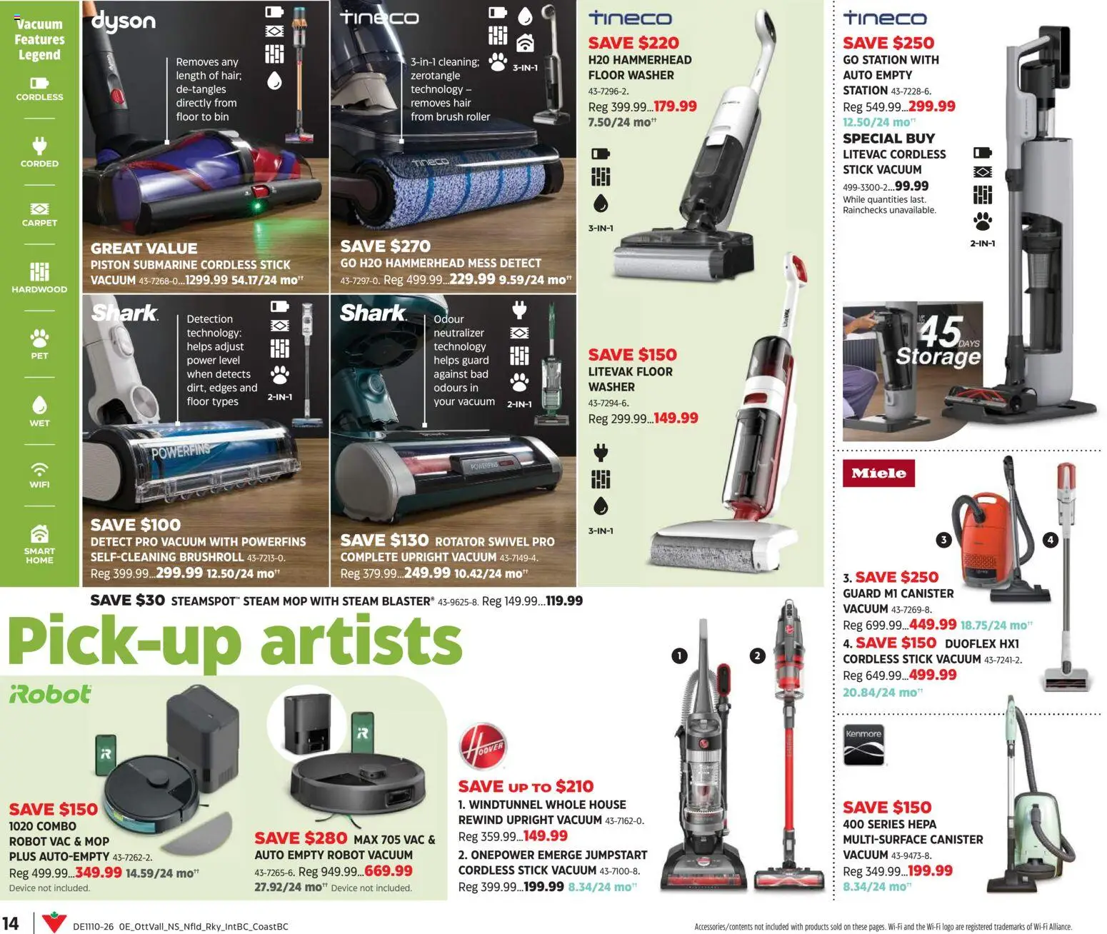 Canadian Tire flyer valid from 05.03.2026 | Page: 14 | Products: Robot, Brush, Carpet