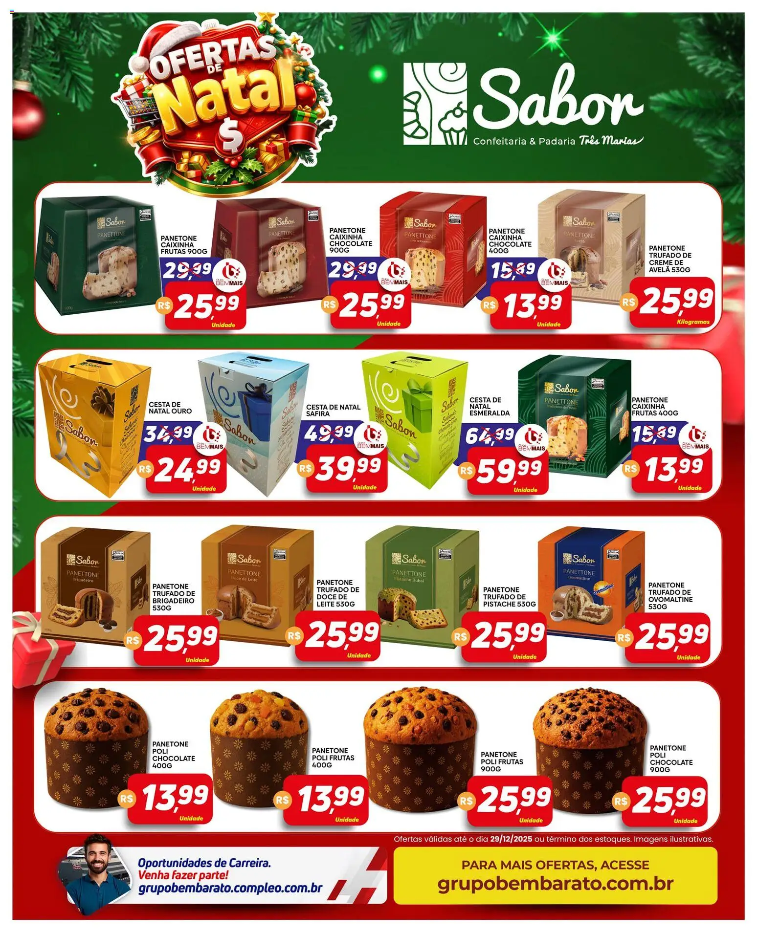 Supermercado Bem Barato Folheto - válido de 23.12.2025 | Página: 4 | Produtos: Pistache, Panettone, Creme de avelã, Avelã