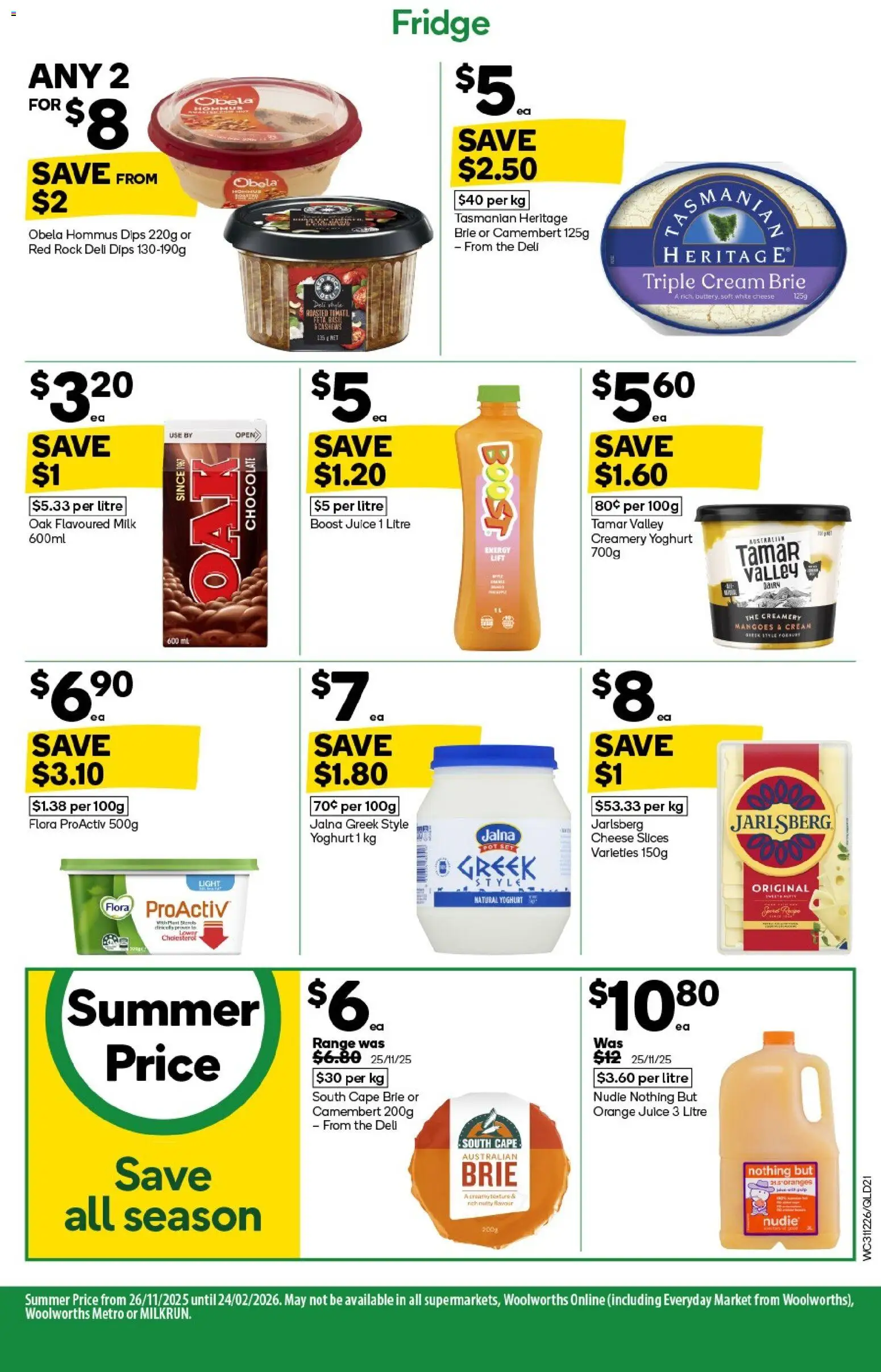 Woolworths catalogue - valid from 31.12.2025 | Page: 21 | Products: Dairy, Chocolate, Juice, Fridge