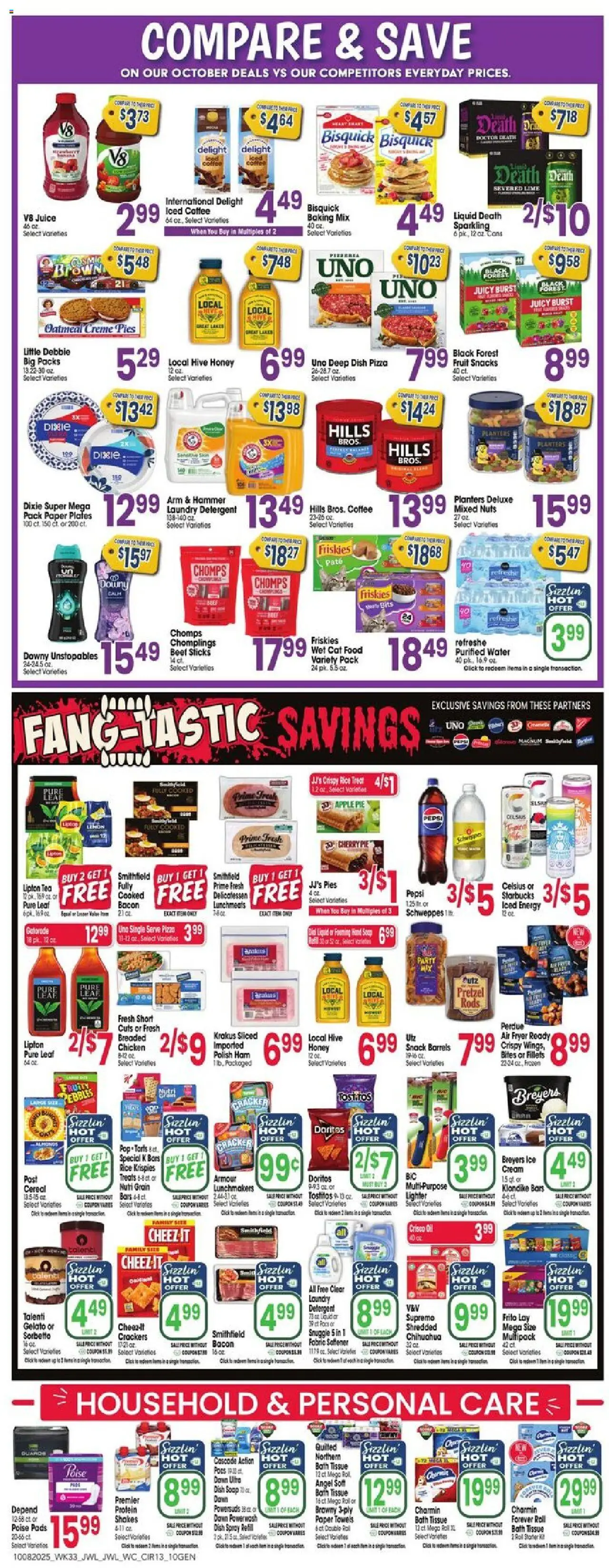 Jewel Osco Weekly Ad - IN - valid from 08.10.2025 | Page: 13 | Products: Coffee, Rice, Nuts, Water