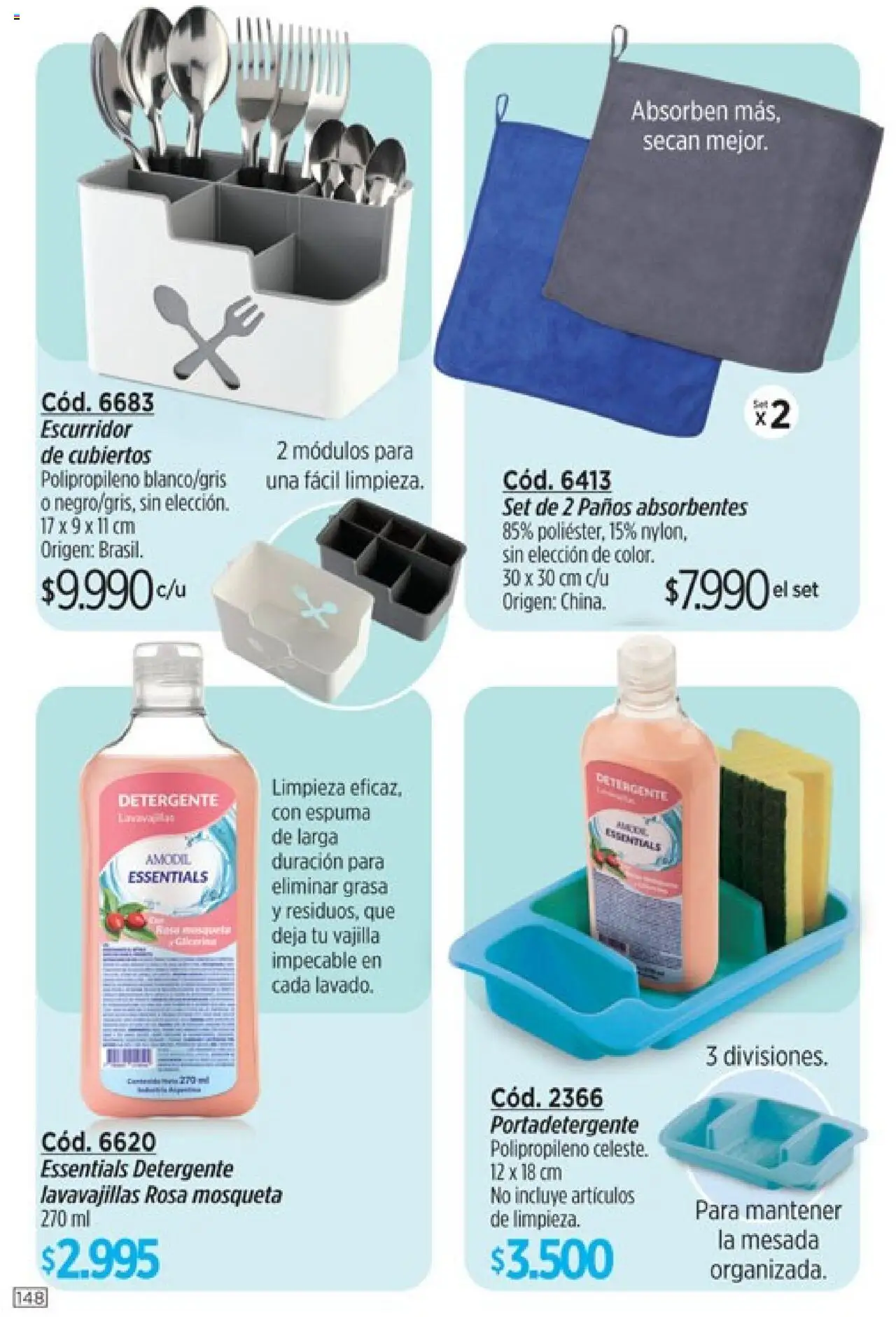 Catálogo Amodil Campaña 14 │ válido desde el 19.08.2025 | Página: 148 | Productos: Mesada, Detergente, Espuma, Escurridor