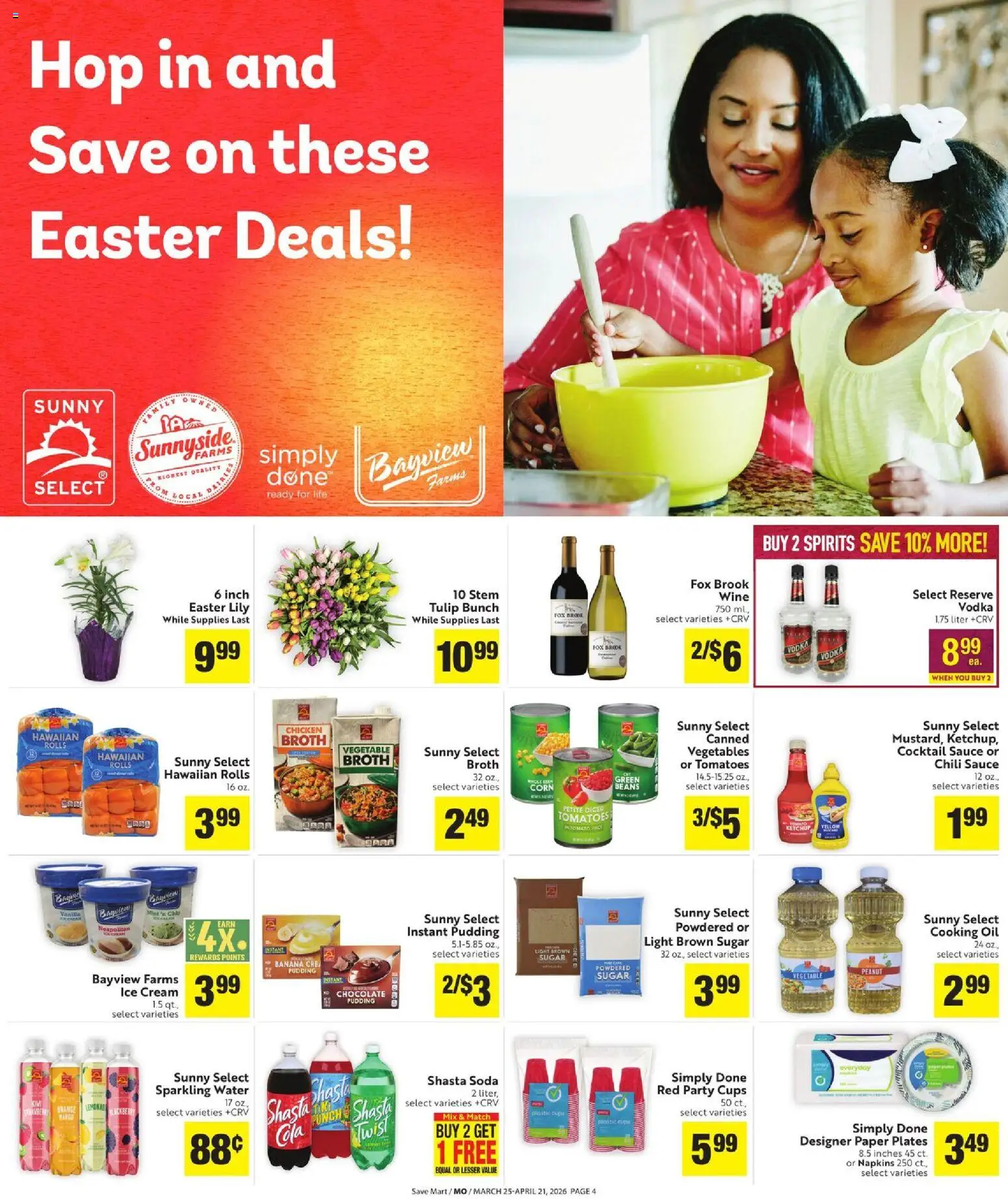 Save Mart More Deals Across the Store - valid from 25.03.2026 | Page: 4 | Products: Corn, Tomatoes, Ketchup, Ice cream