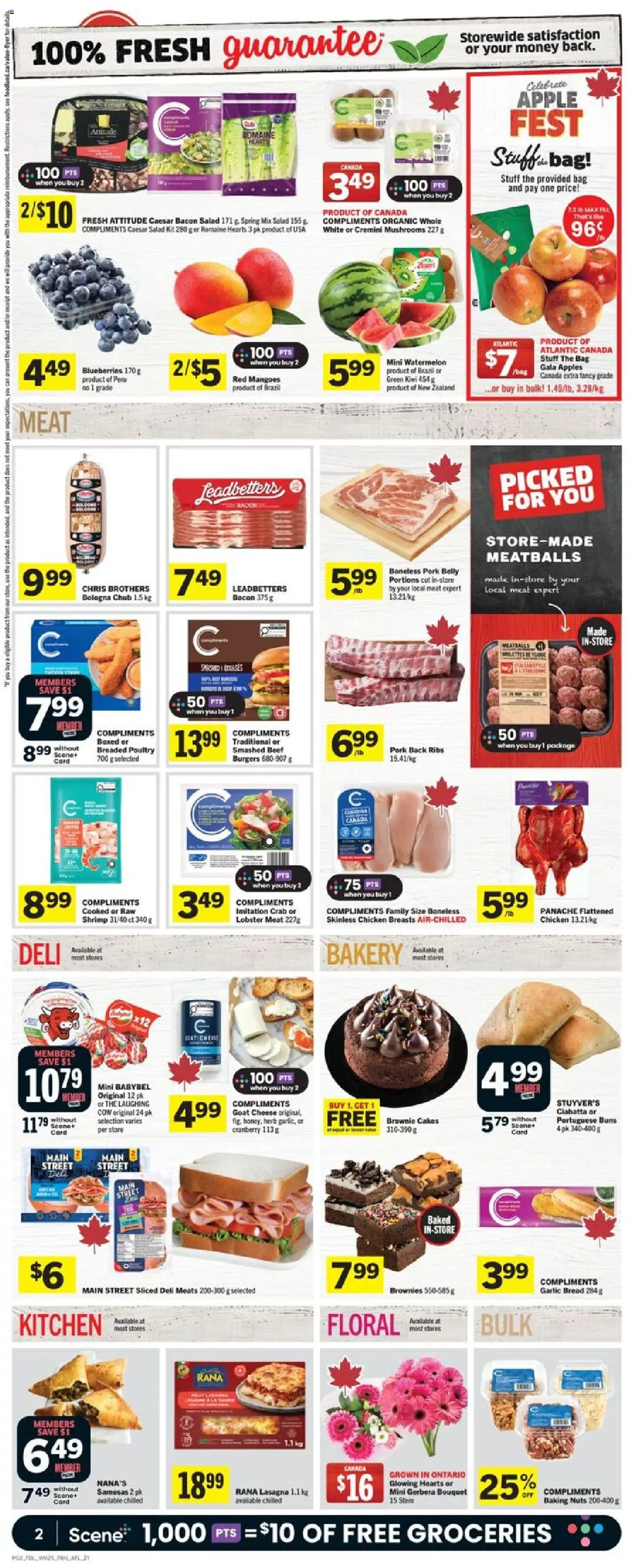 Foodland flyer valid from 16.10.2025 | Page: 3 | Products: Chicken breasts, Bakery, Cheese, Bread