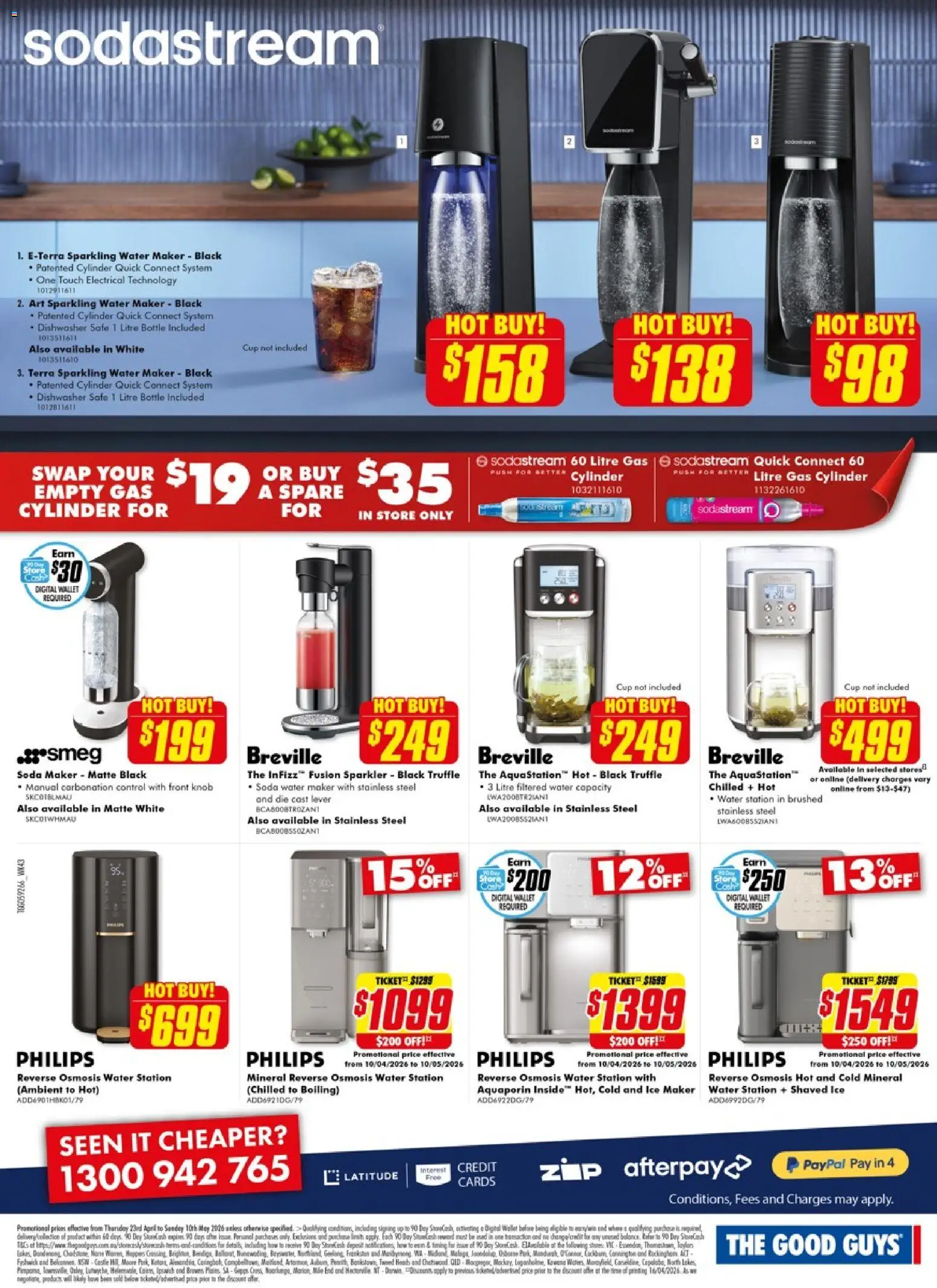 The Good Guys catalogue - valid from 22.04.2026 | Page: 9 | Products: Water, Stones, Ice maker, Dishwasher