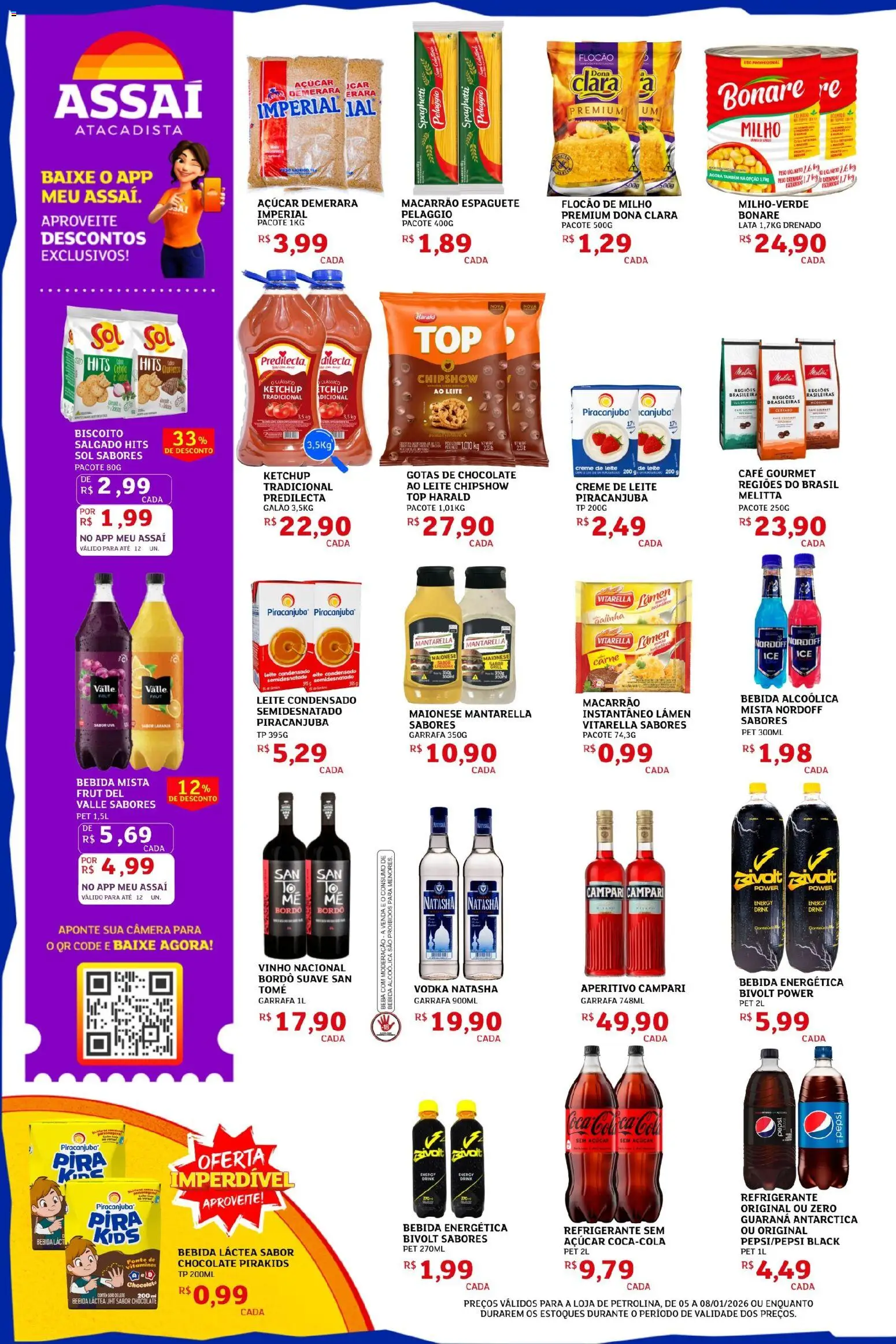 Assaí Atacadista Folheto - válido de 05.01.2026 | Página: 2 | Produtos: Chocolate, Ketchup, Creme, Leite condensado