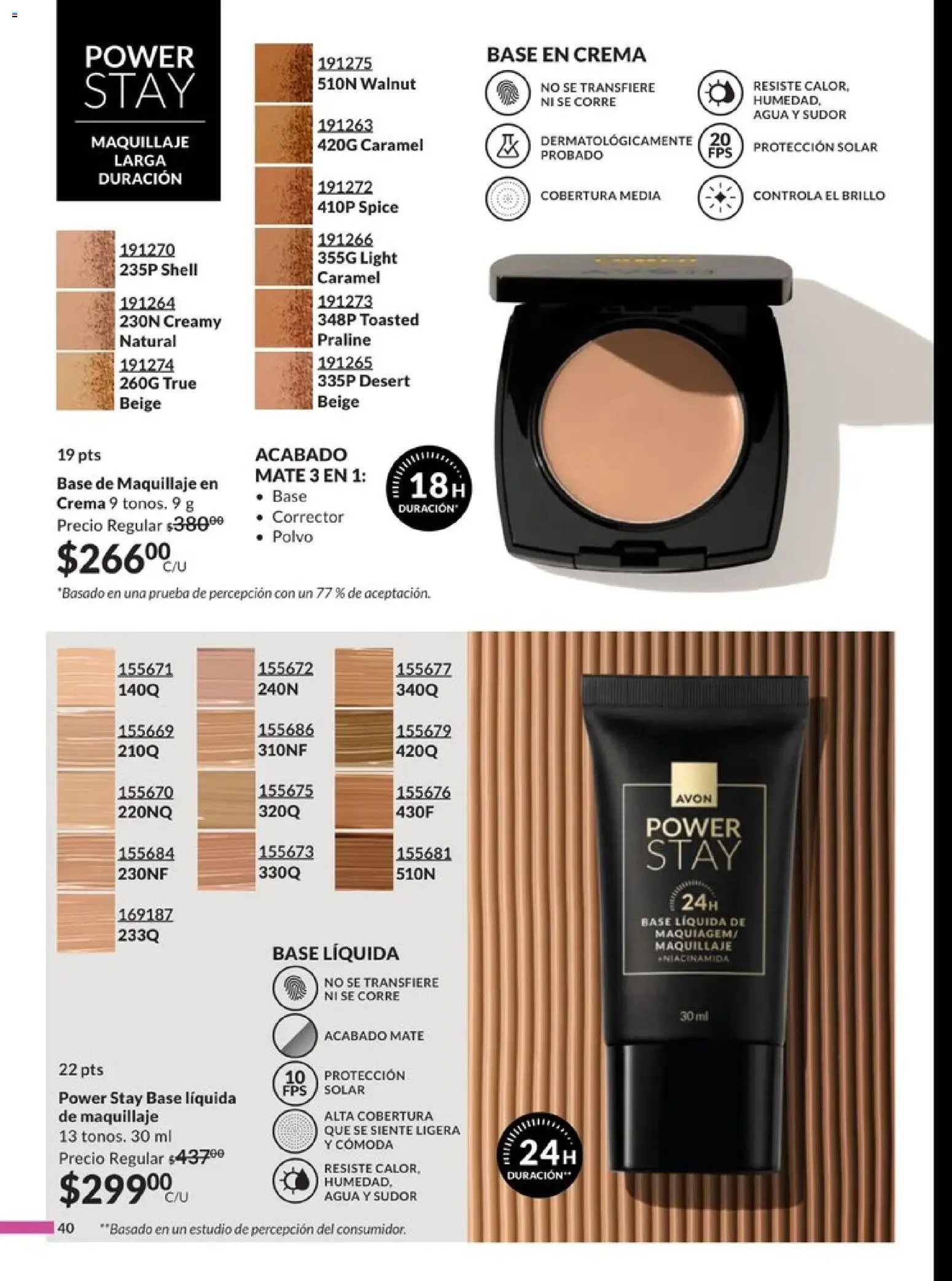 Nuevas ofertas de AVON válidas en toda la República Mexicana desde el 20.12.2025. ¡Encuentra las mejores ofertas en AVON campaña 1 2026! | Página: 45 | Productos: Base de maquillaje, Crema, Agua, Mate