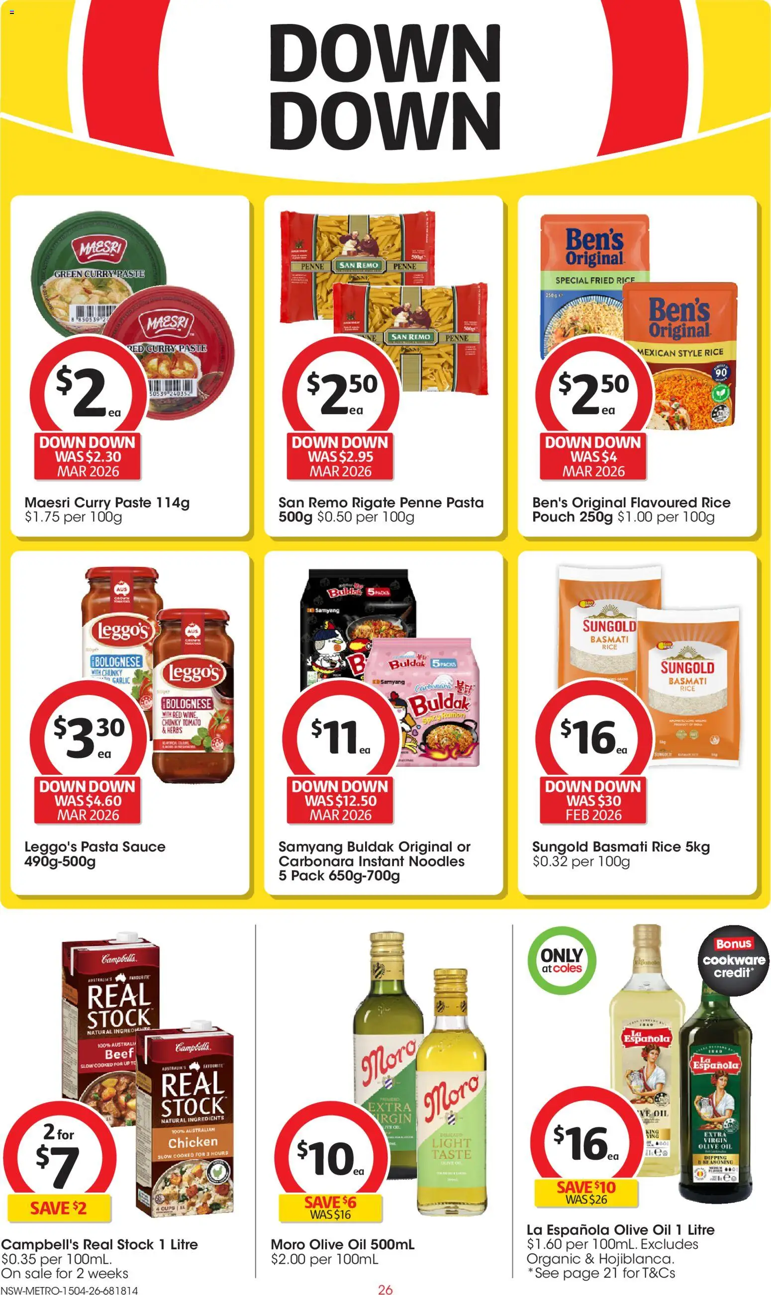 Coles catalogue - valid from 15.04.2026 | Page: 26 | Products: Chicken, Noodles, Beef, Sauce