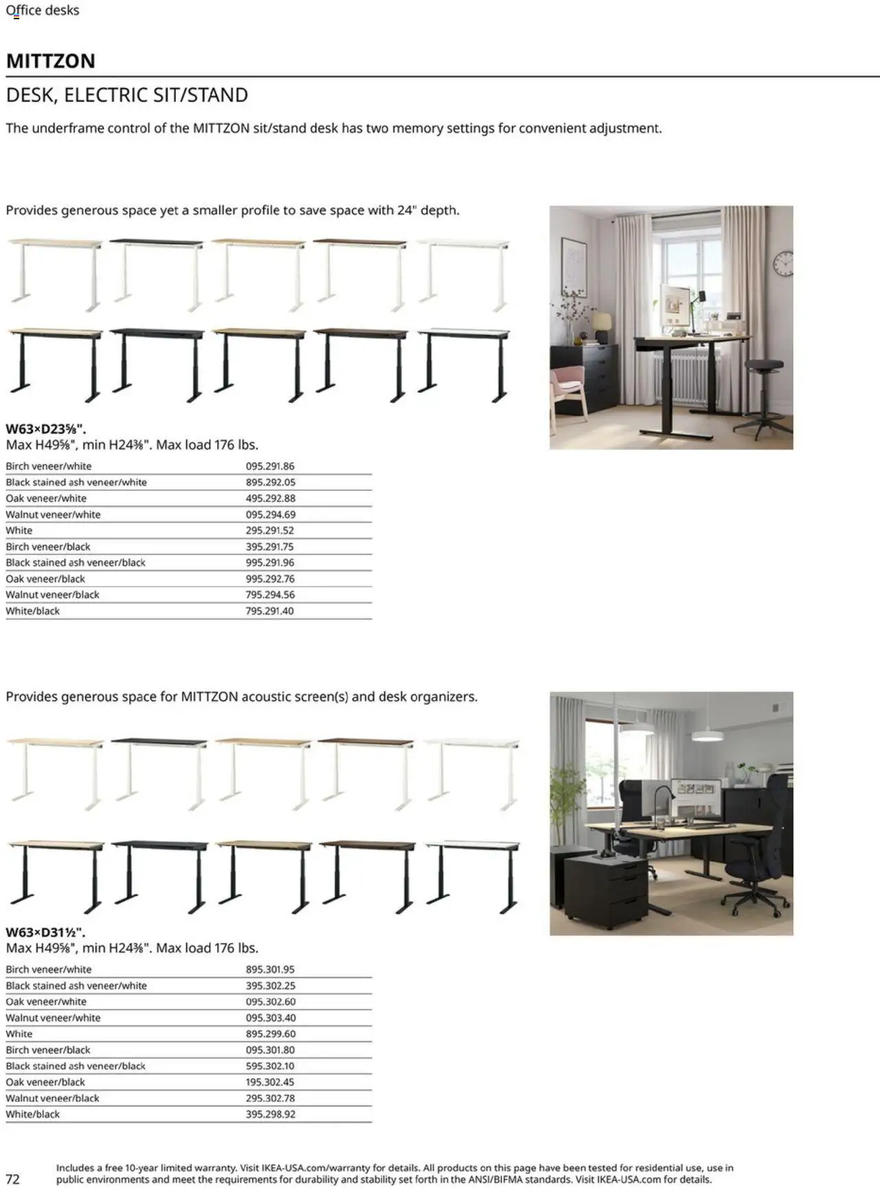 IKEA Office Brochure 2025 - valid from 01.03.2025 | Page: 72 | Products: Desk