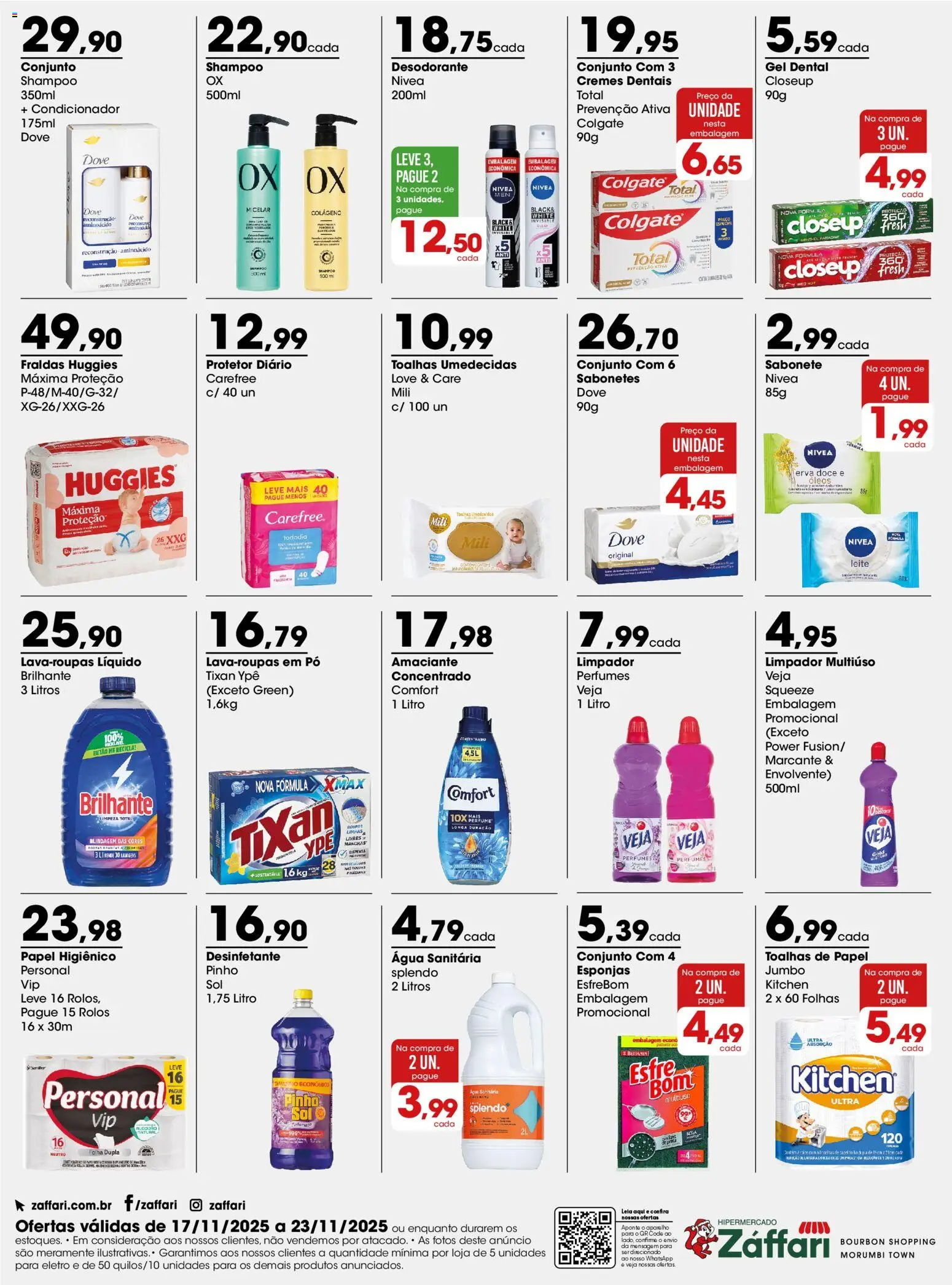 Zaffari Folheto - válido de 17.11.2025 | Página: 4 | Produtos: Pó, Condicionador, Bourbon, Desinfetante