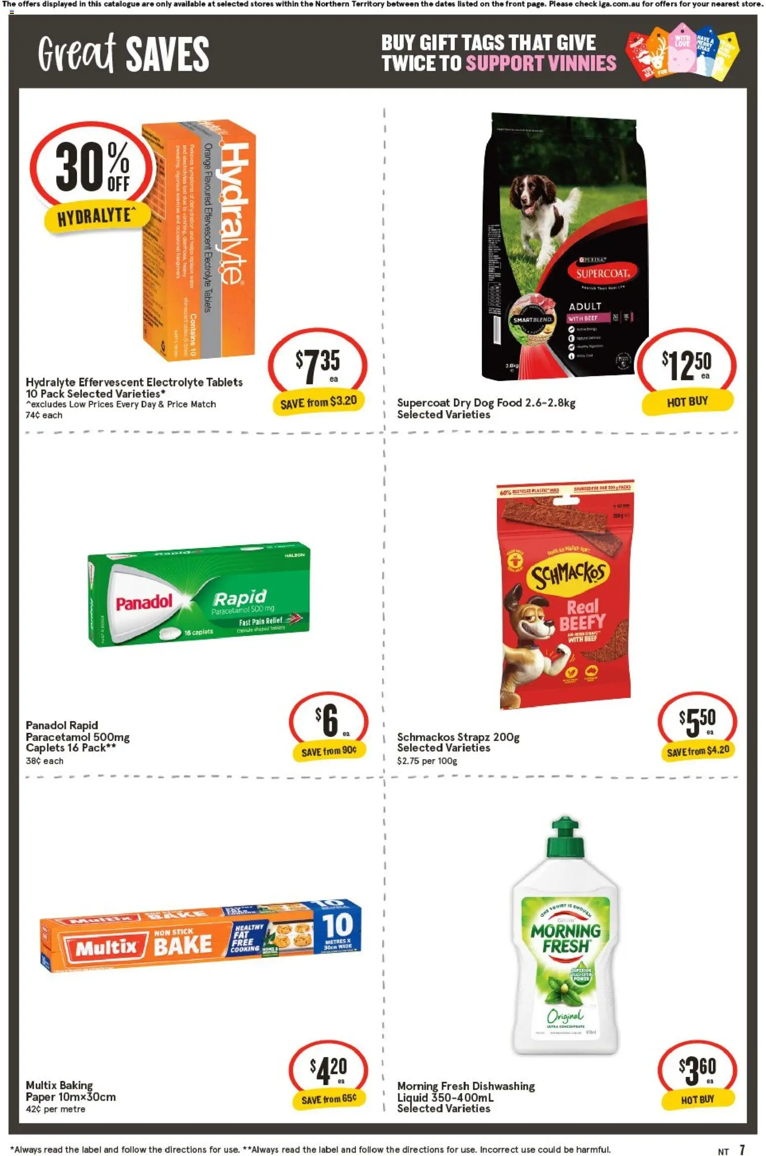 IGA catalogue - valid from 19.11.2025 | Page: 8 | Products: Dog food, Water, Tablets, Pain relief