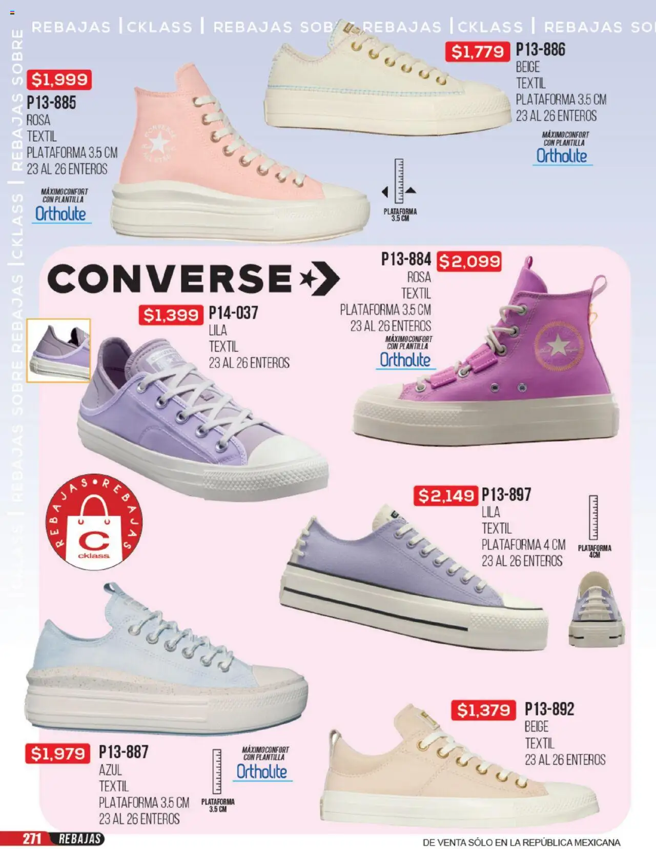 Nuevas ofertas de Cklass válidas en toda la República Mexicana desde el 23.06.2025. ¡Encuentra las mejores ofertas en Cklass catálogo Rebajas Sobre Calzado! | Página: 272 | Productos: Sobre