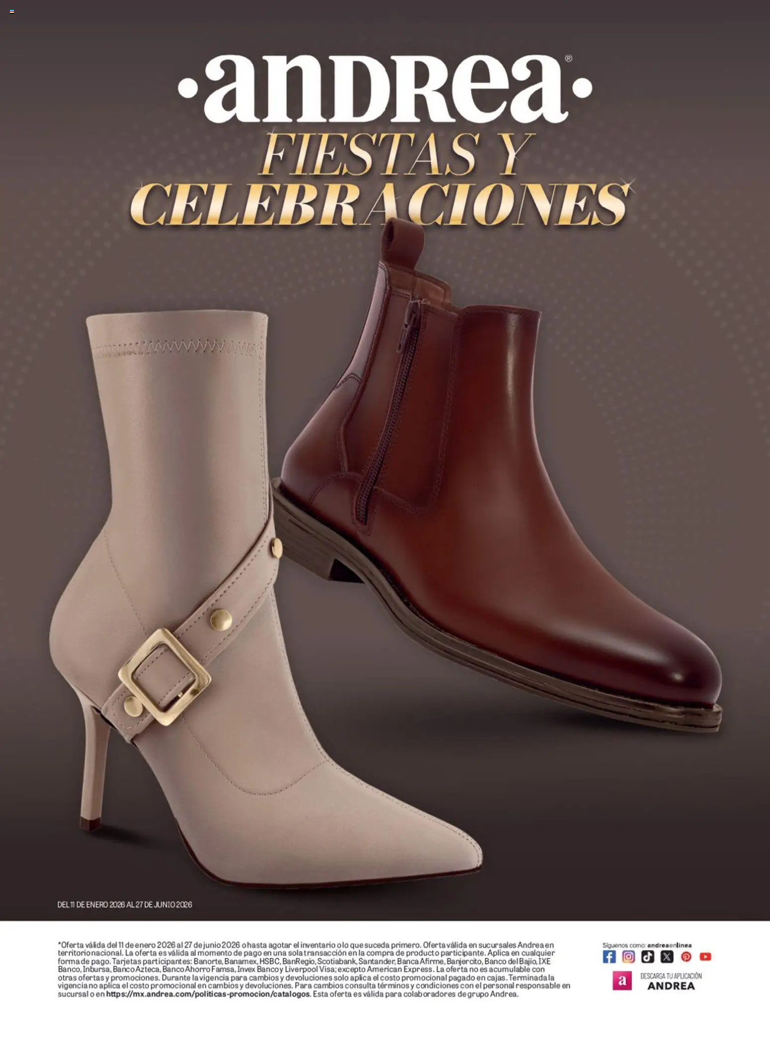 Nuevas ofertas de Andrea válidas en toda la República Mexicana desde el 11.01.2026. ¡Encuentra las mejores ofertas en Andrea catálogo Para Las Fiestas! | Página: 40 | Productos: Banco