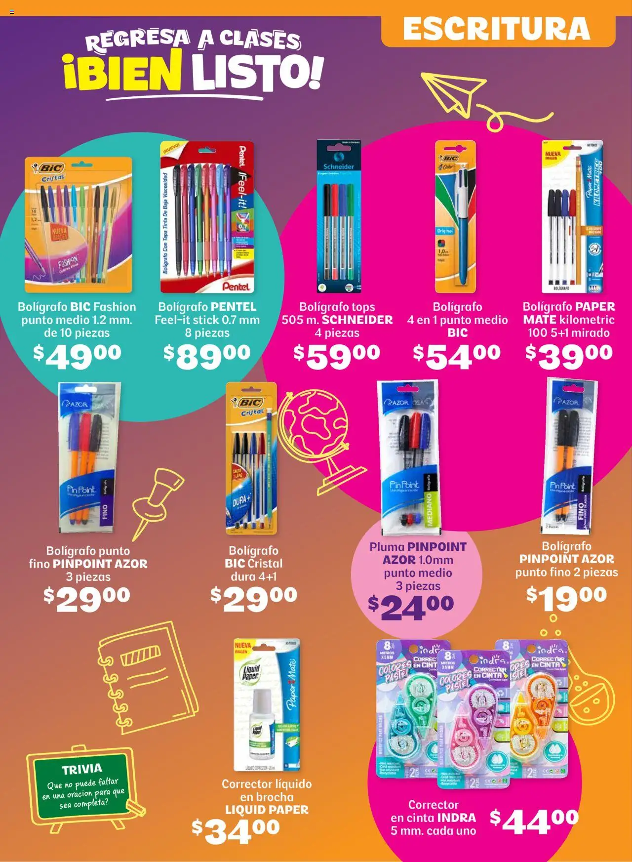 Nuevas ofertas de Soriana válidas en toda la República Mexicana desde el 14.08.2025. ¡Encuentra las mejores ofertas en Soriana - Regresa a clases bien listo Súper Nacional! | Página: 11 | Productos: Pastel, Cinta, Mate, Corrector